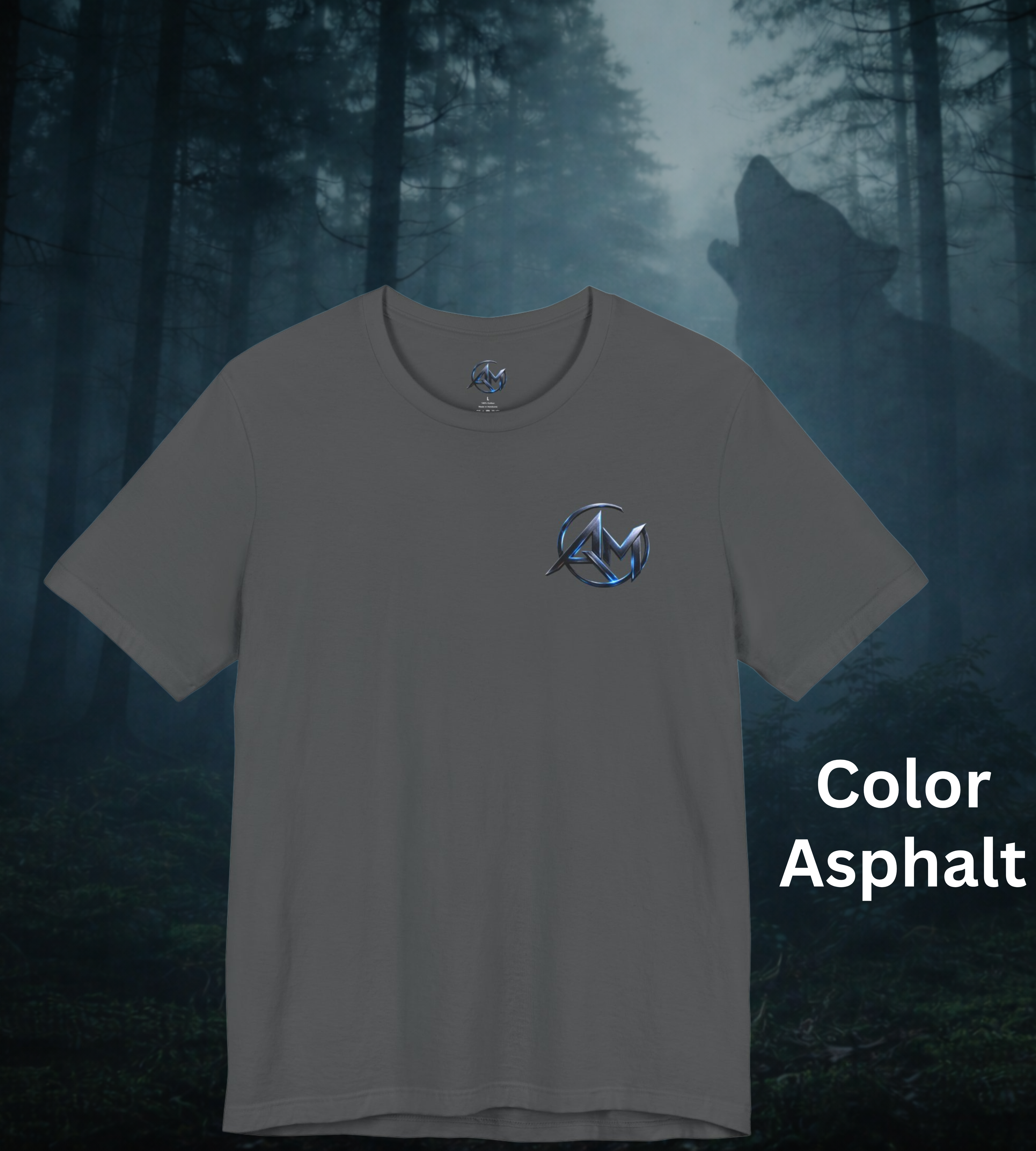 Americanwolf-AM Brand Signature Logo Soft T-shirt