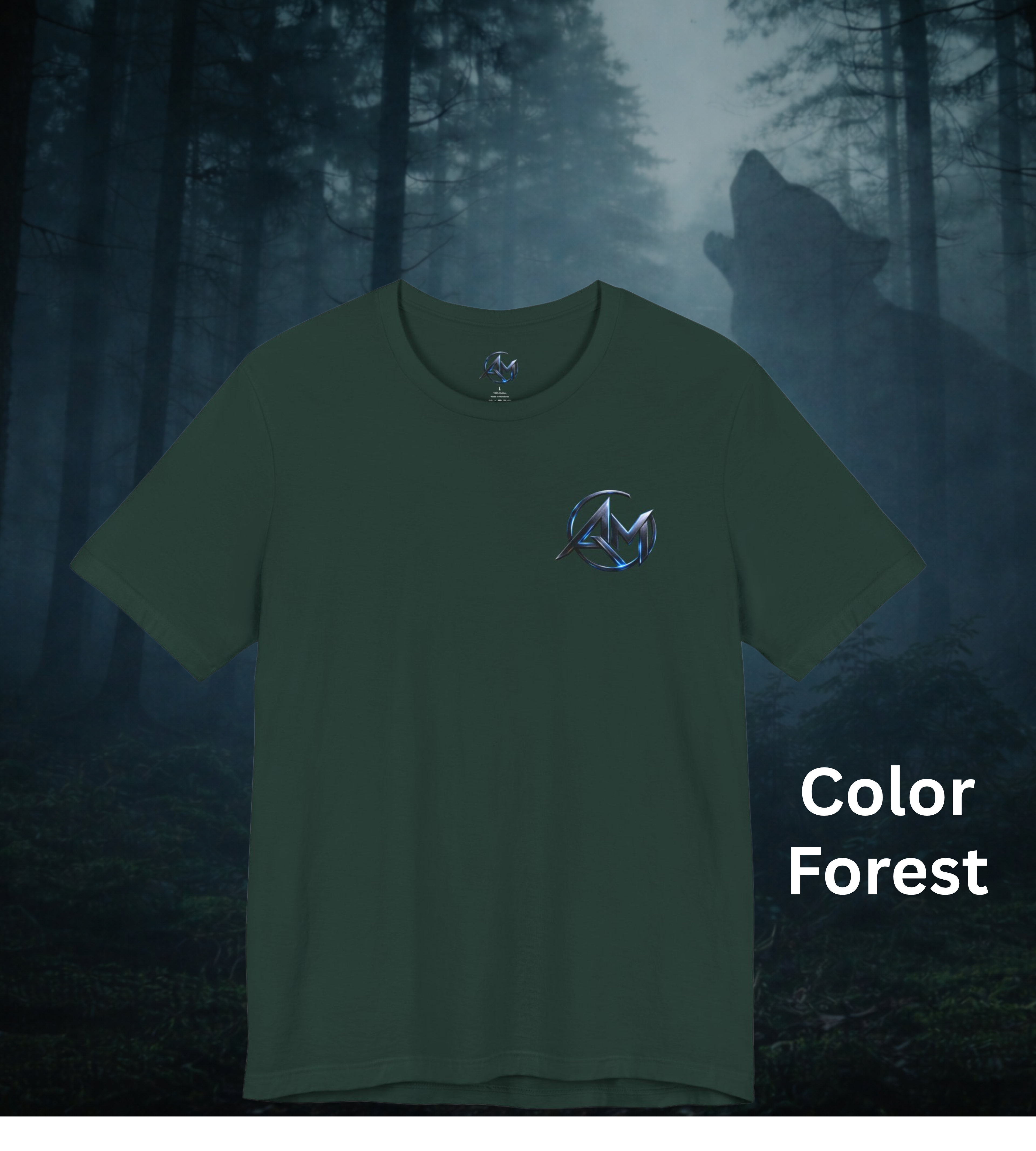 Americanwolf-AM Brand Signature Logo Soft T-shirt