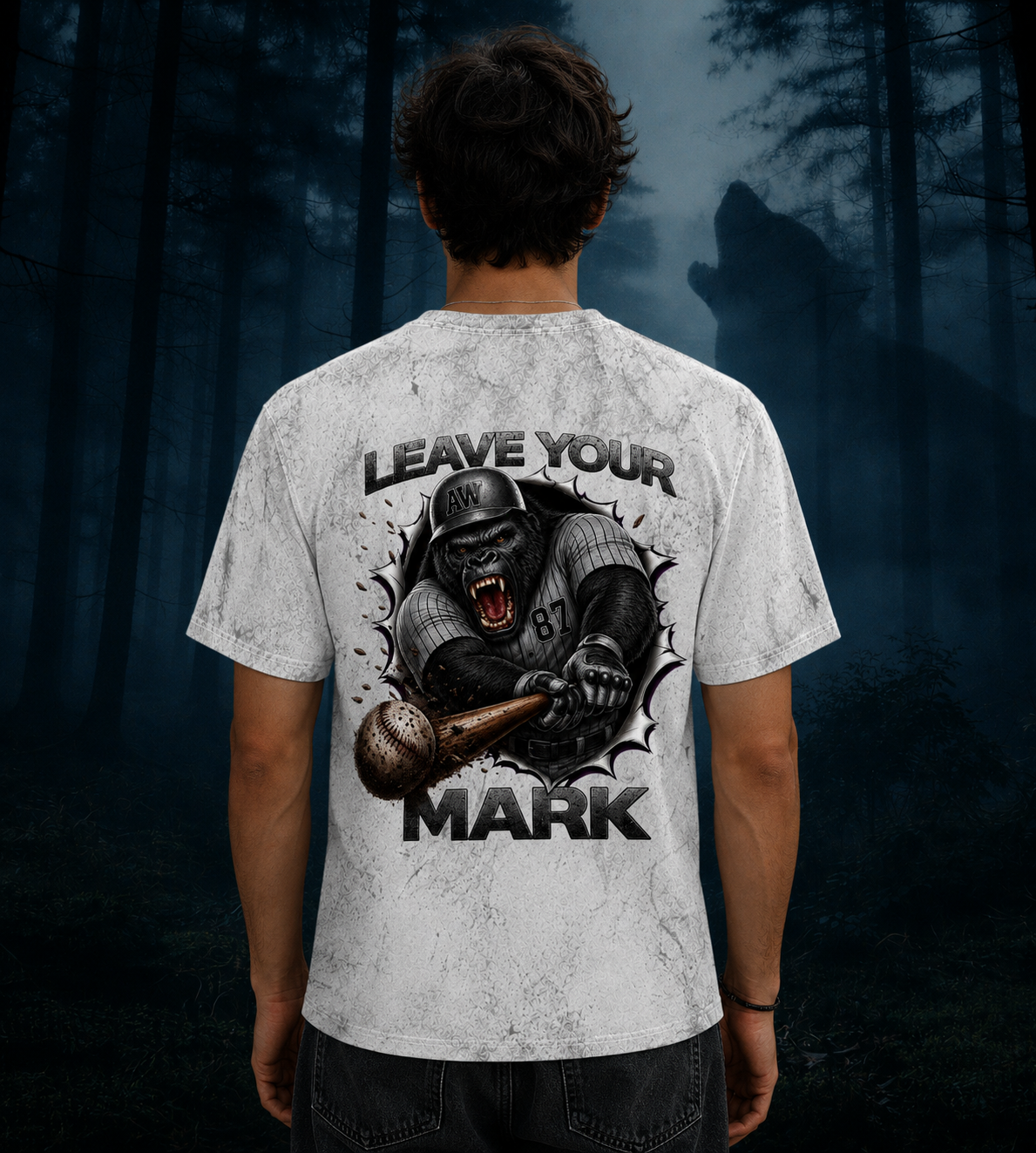 Gorilla Baseball 'Leave Your Mark' Tie-Dye Smoke & Fern T-Shirt