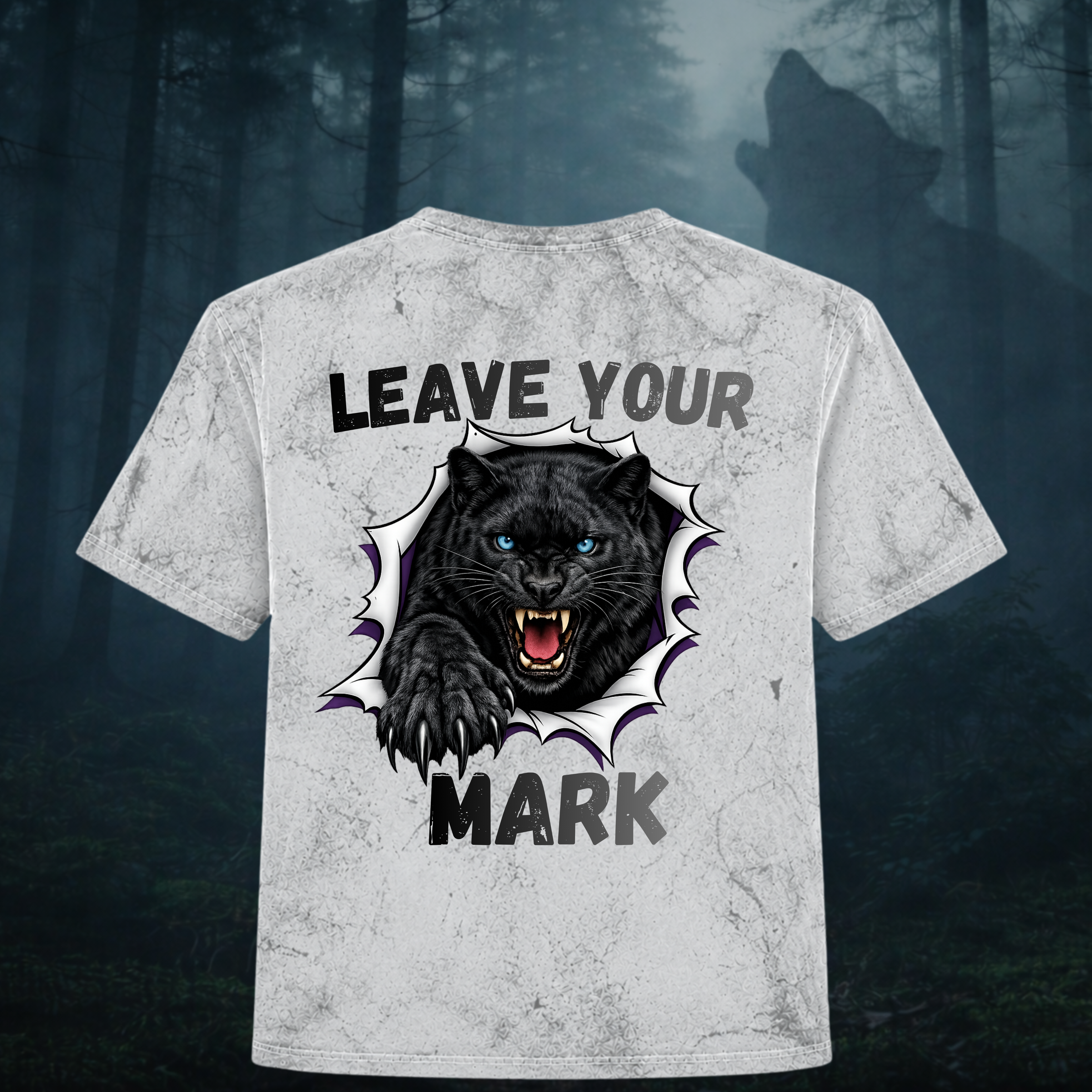 Black Panther Fierce Animal Vintage Grunge Tee Leave Your Mark Color Blast T-shirt