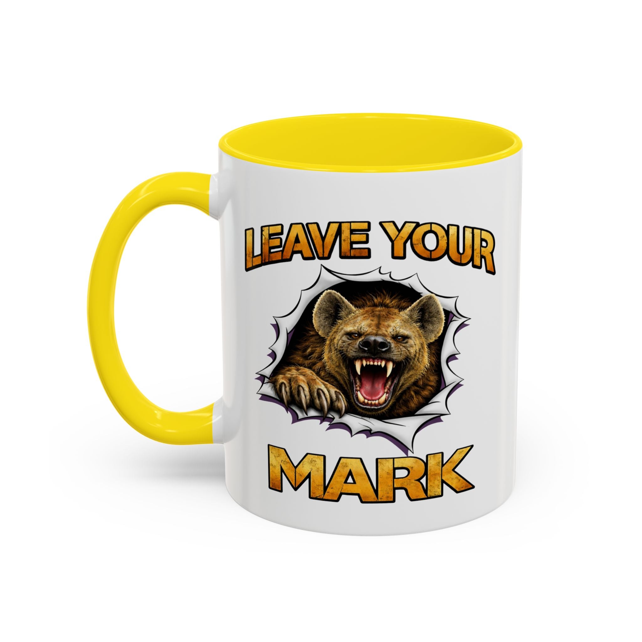 Wild Hyena "Leave Your Mark Fierce Animal Accent Coffee Mug