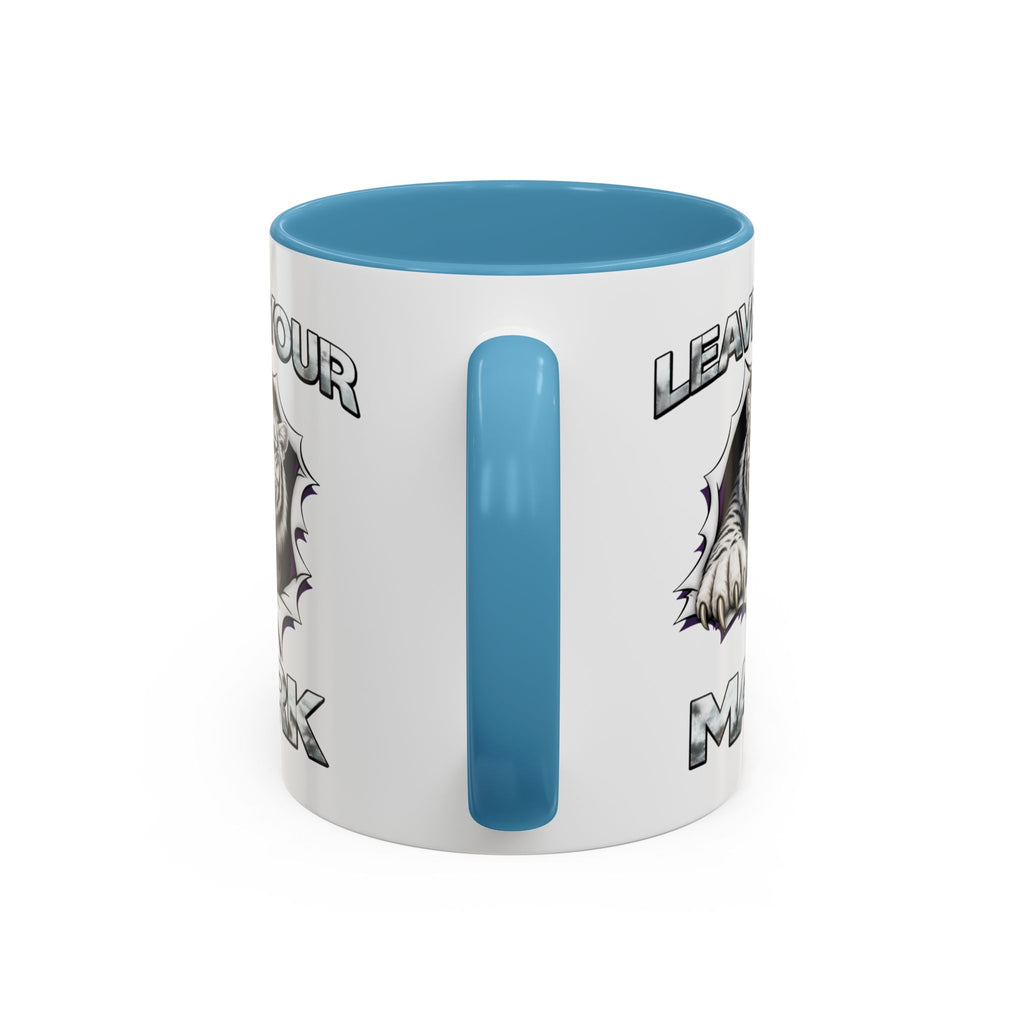 Wild White Tiger "Leave Your Mark" Fierce Animal Accent Coffee Mug