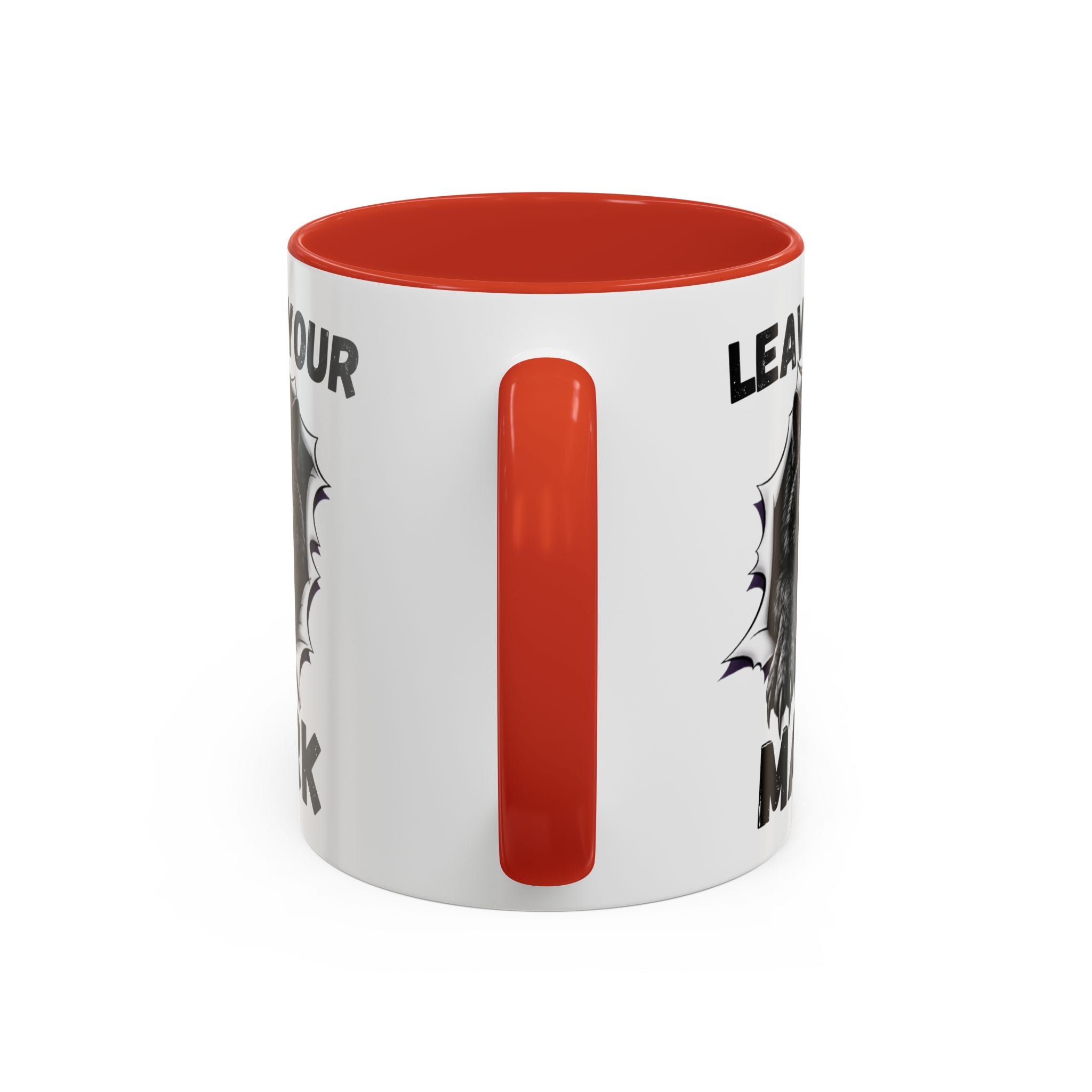Wild Black Wolf "Leave Your Mark" Fierce Animal Accent Coffee Mug