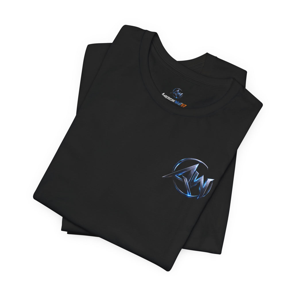 Authentic Cyber Crest Emblem AW Logo Americanwolf Brand Signature Series Soft T-Shirt