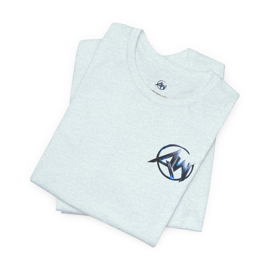 Authentic Cyber Crest Emblem AW Logo Americanwolf Brand Signature Series Soft T-Shirt