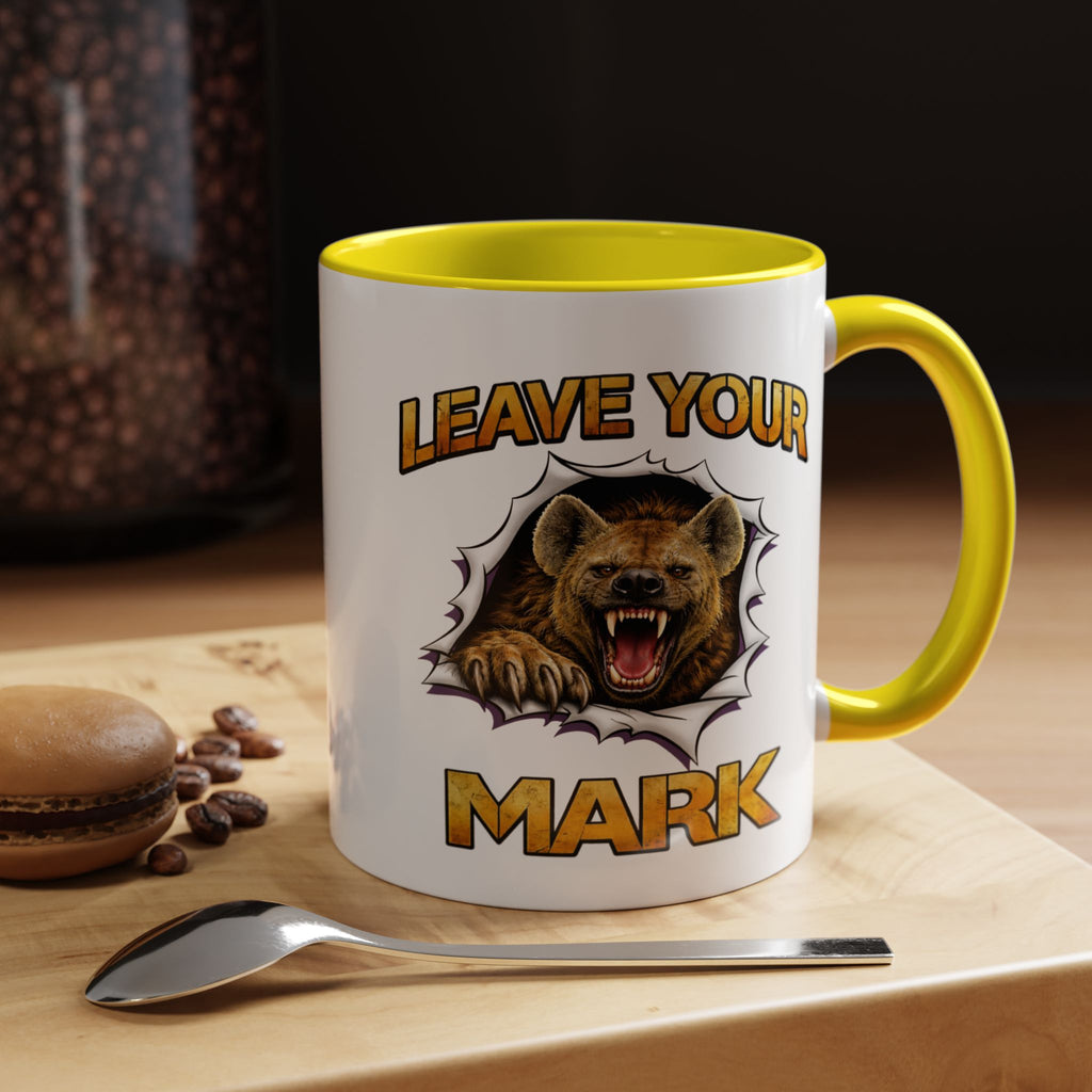 Wild Hyena "Leave Your Mark Fierce Animal Accent Coffee Mug