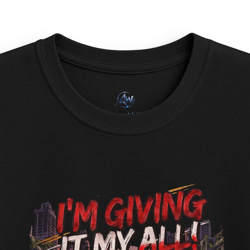 Kids Racing T-Shirt "I'm Giving It My All – Leave Your Mark"
