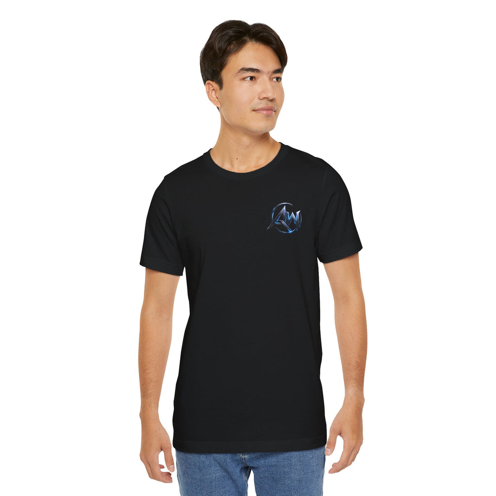 Authentic Cyber Crest Emblem AW Logo Americanwolf Brand Signature Series Soft T-Shirt