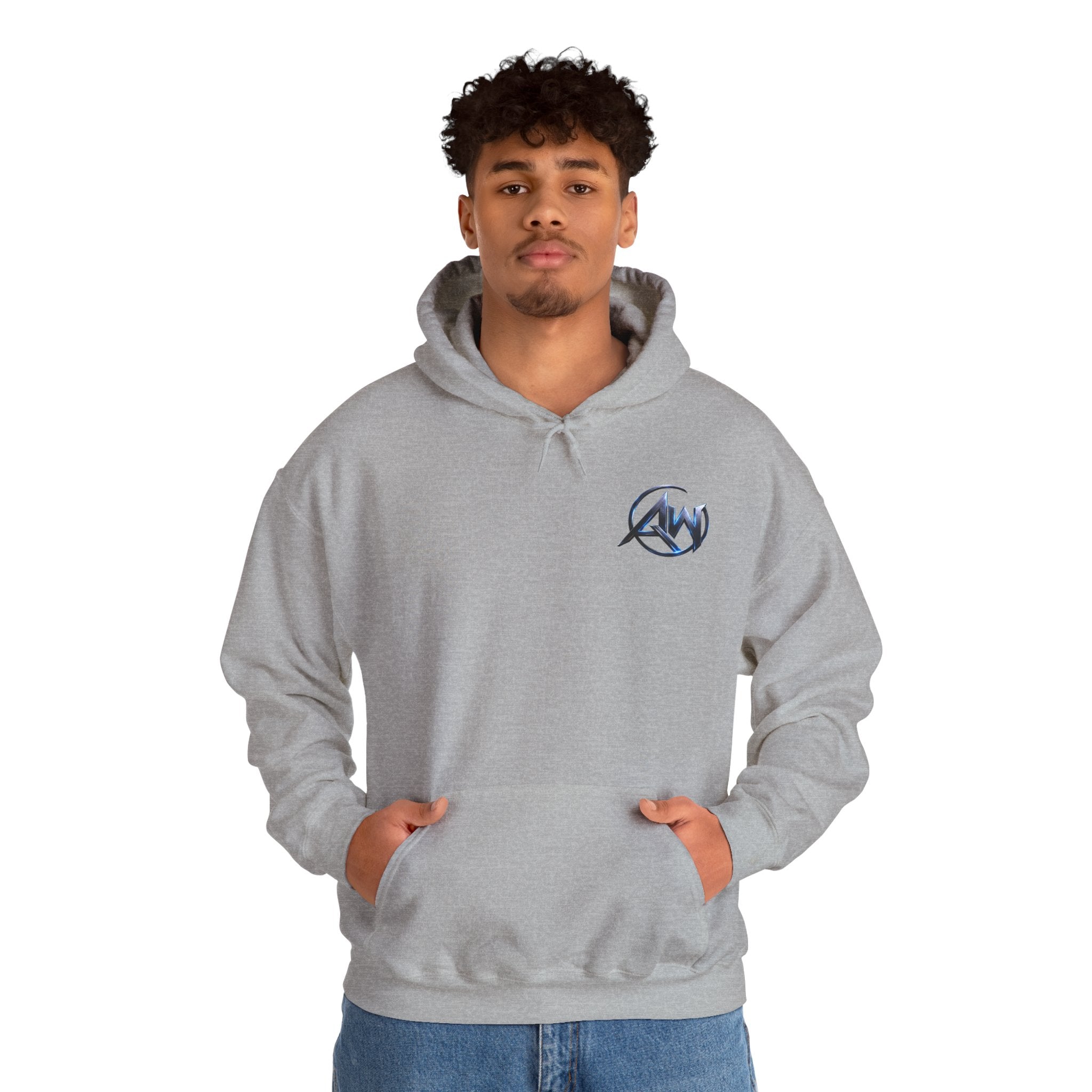Hyena Baseball Graphic Sports Hoodie  "Leave Your Mark" Cyber Crest AW Signature Emblem Logo Pullover Drawstring Sweater