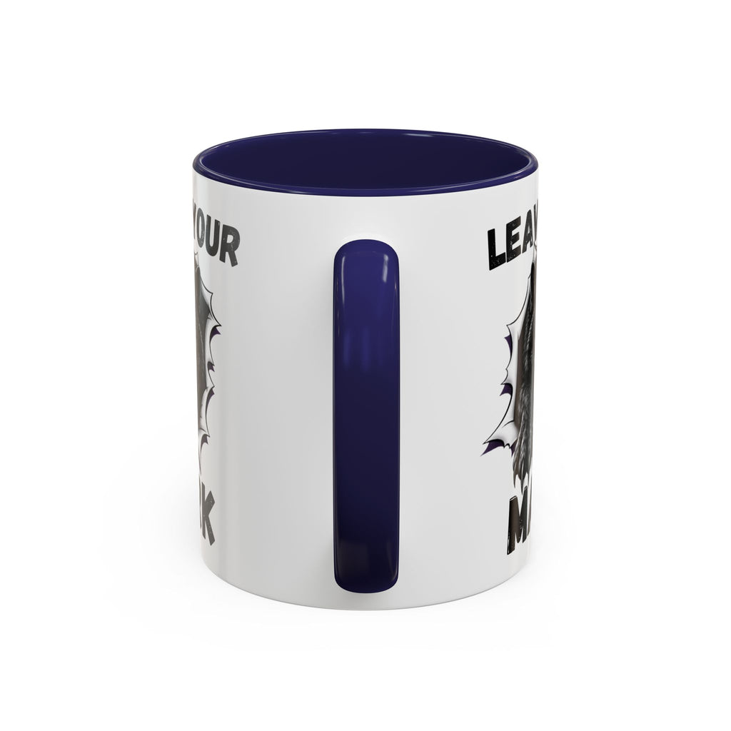 Wild Black Wolf "Leave Your Mark" Fierce Animal Accent Coffee Mug
