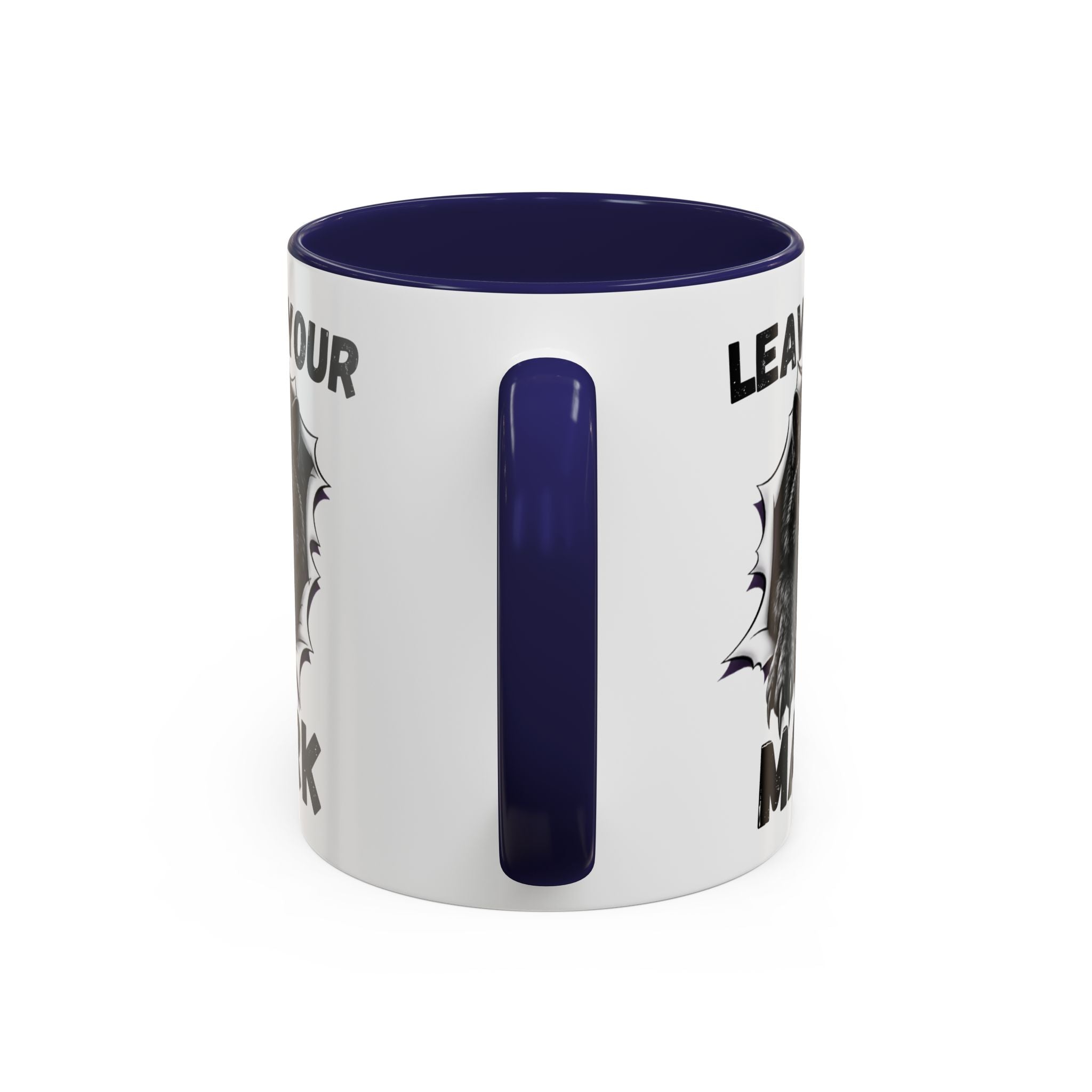 Wild Black Wolf "Leave Your Mark" Fierce Animal Accent Coffee Mug