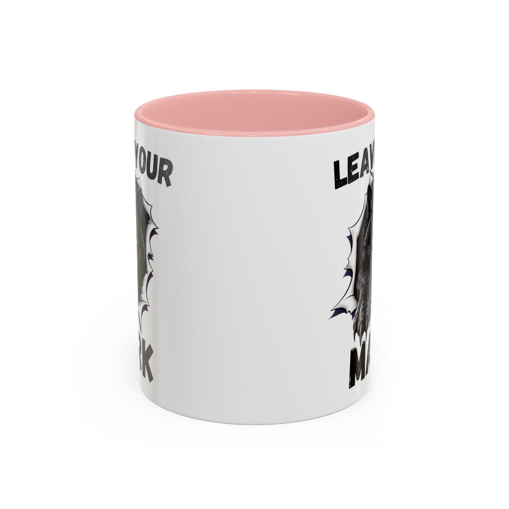 Wild Black Wolf "Leave Your Mark" Fierce Animal Accent Coffee Mug