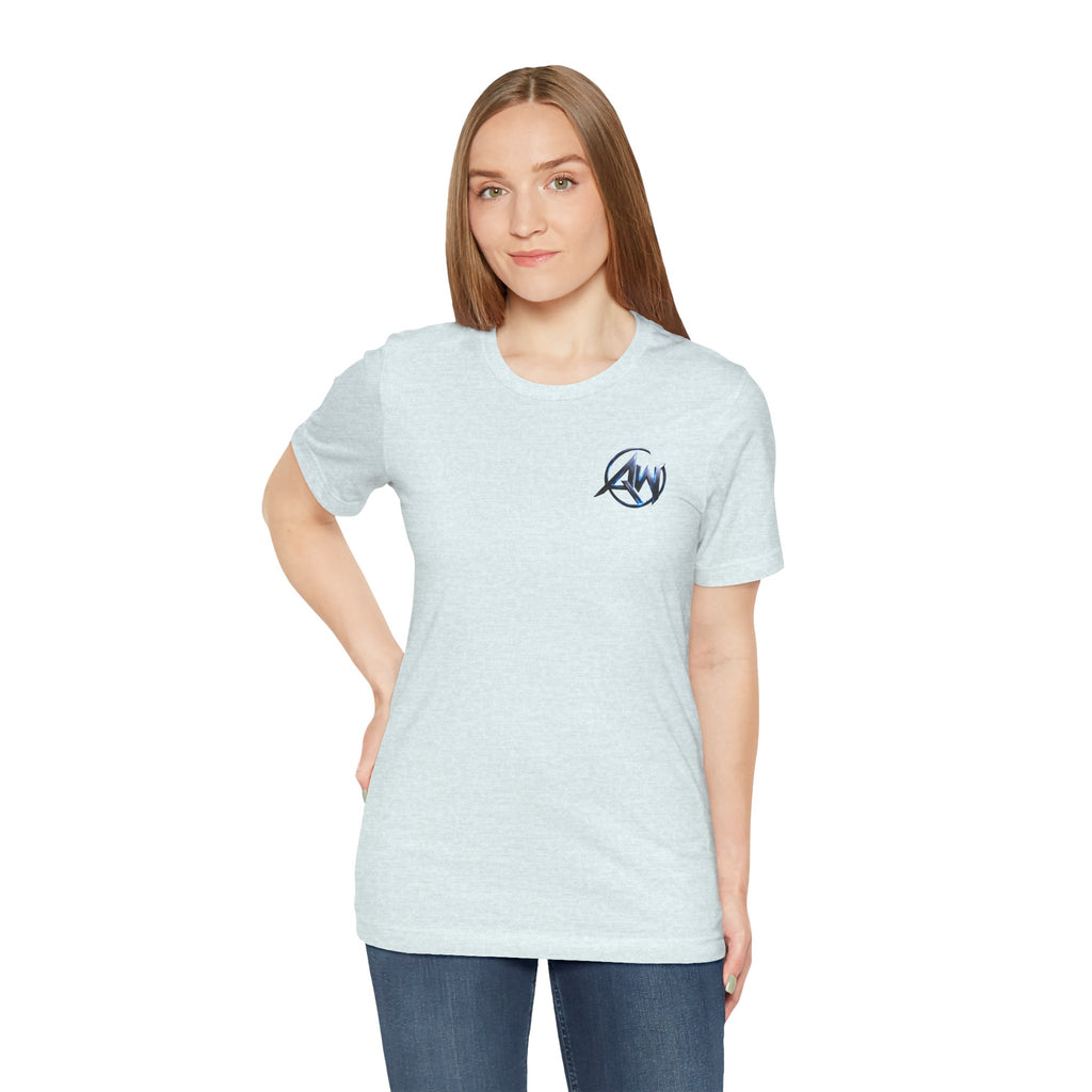 Authentic Cyber Crest Emblem AW Logo Americanwolf Brand Signature Series Soft T-Shirt