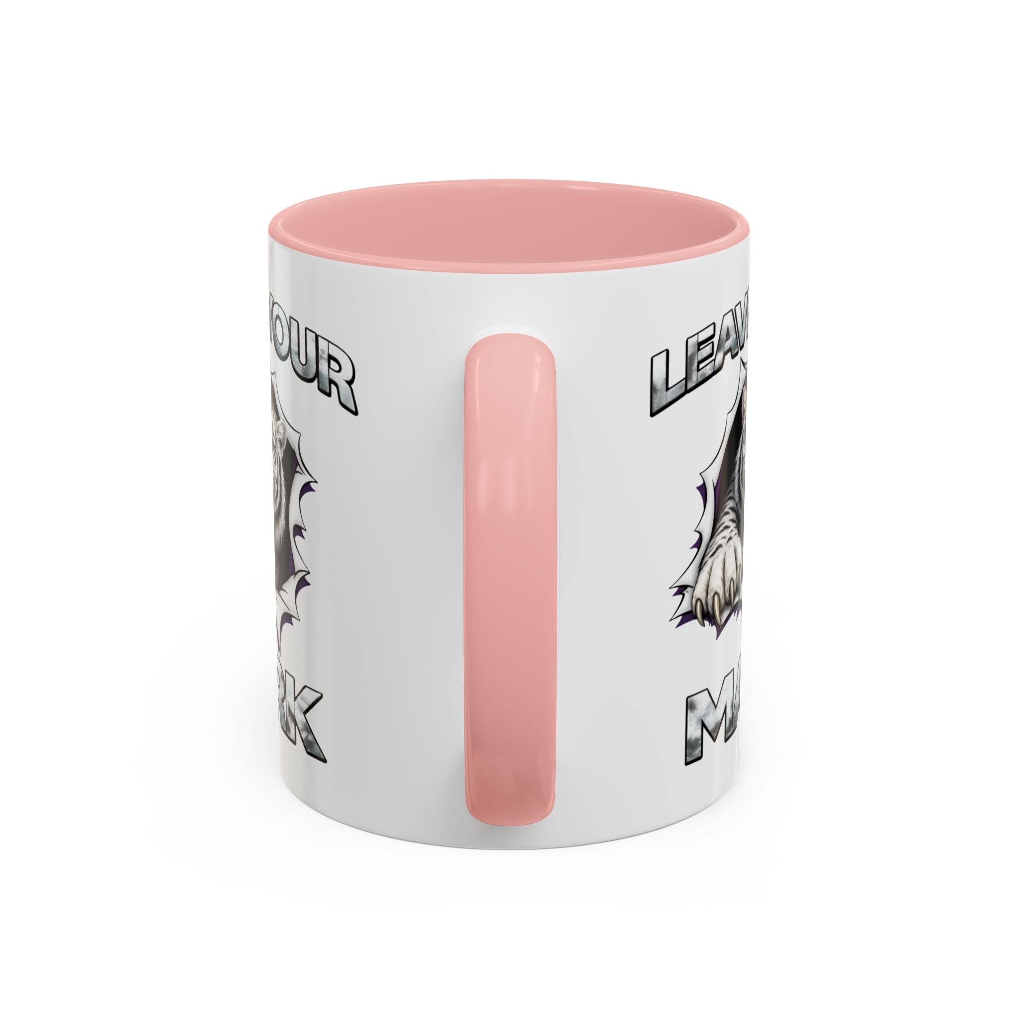 Wild White Tiger "Leave Your Mark" Fierce Animal Accent Coffee Mug