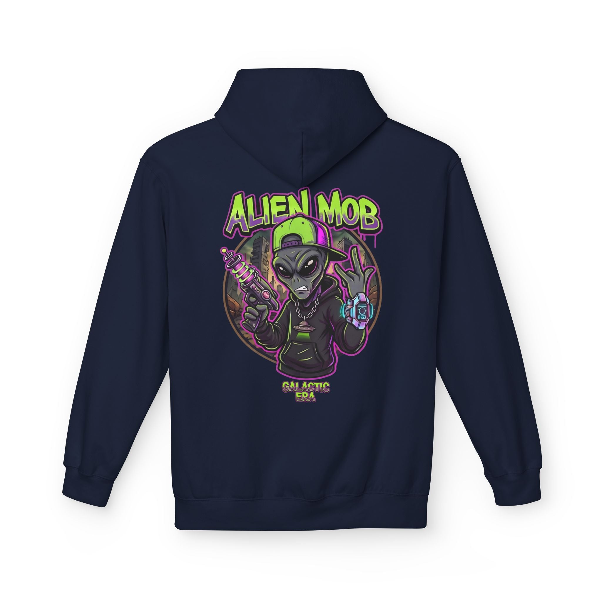 Alien Mob Galactic Era Graphic Alien Hip Hop Pullover Hoodie