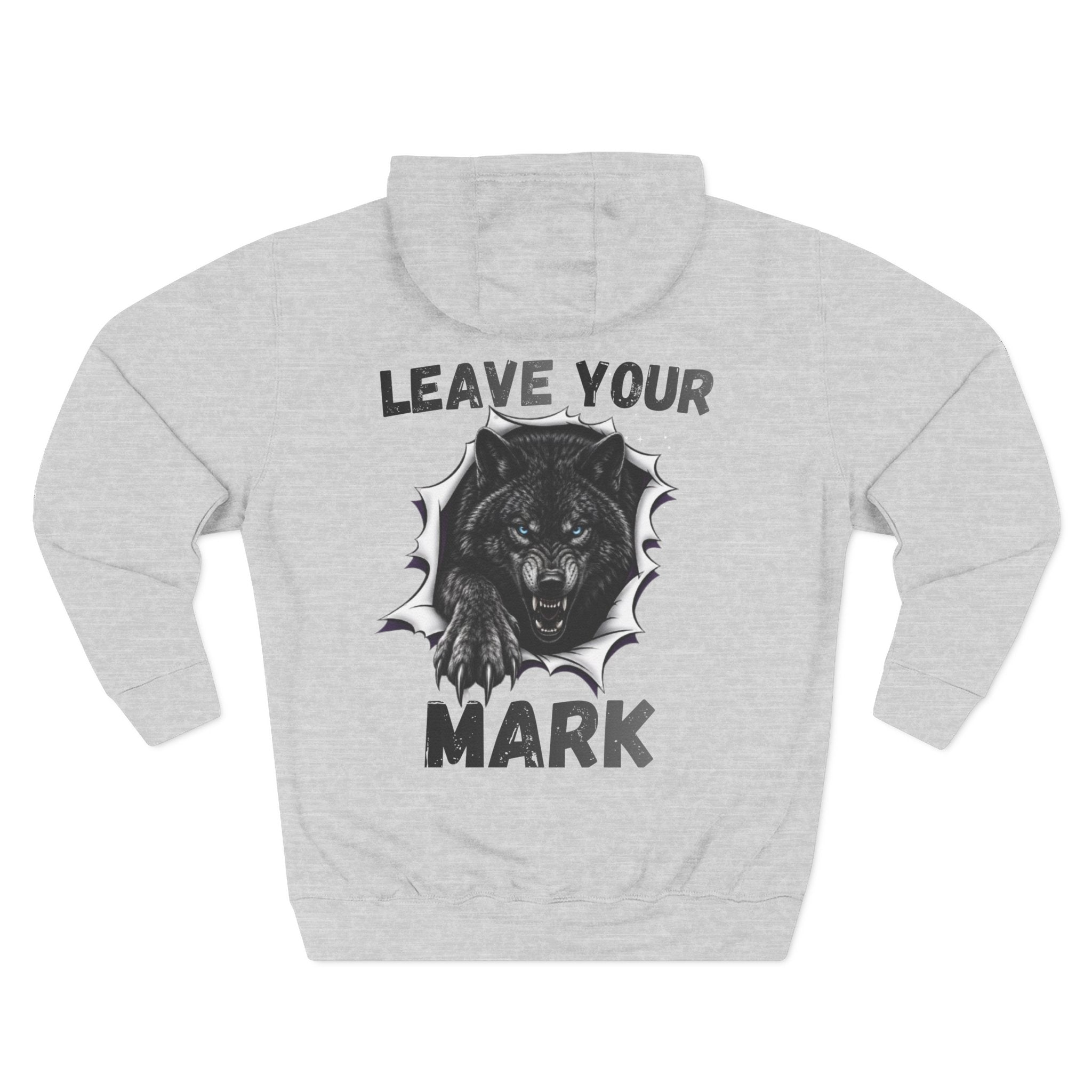 Black Graphic Wolf Hoodie "Leave Your Mark" 87 Series Limited Edition