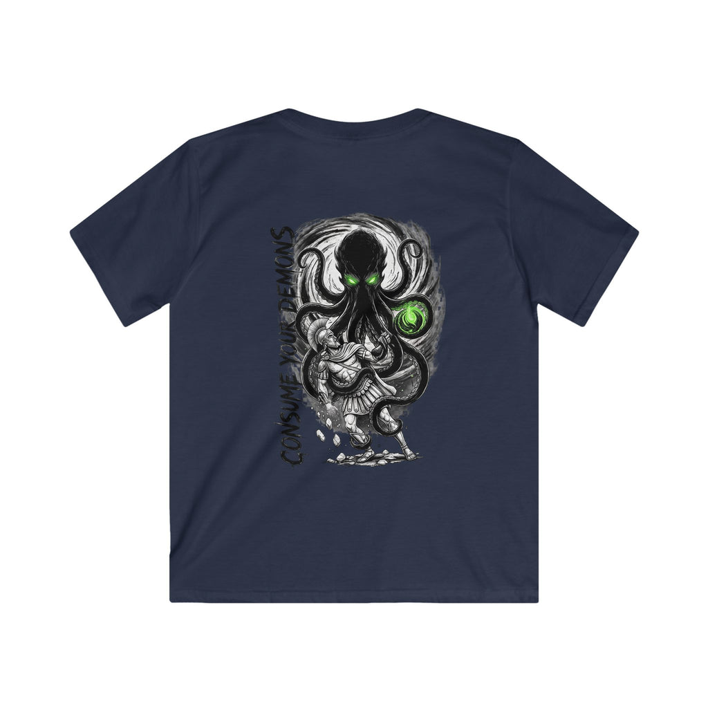 Kids T-Shirt  'Consume Your Demons' The Kraken Octopus Graphic Tee
