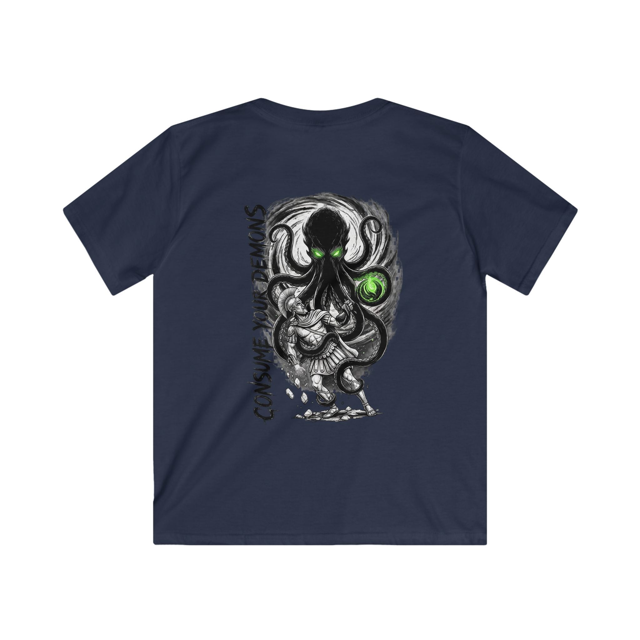 Kids T-Shirt  'Consume Your Demons' The Kraken Octopus Graphic Tee