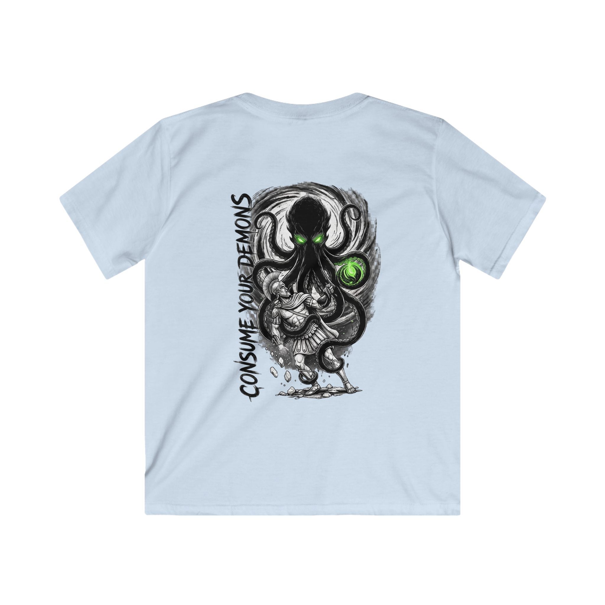 Kids T-Shirt  'Consume Your Demons' The Kraken Octopus Graphic Tee