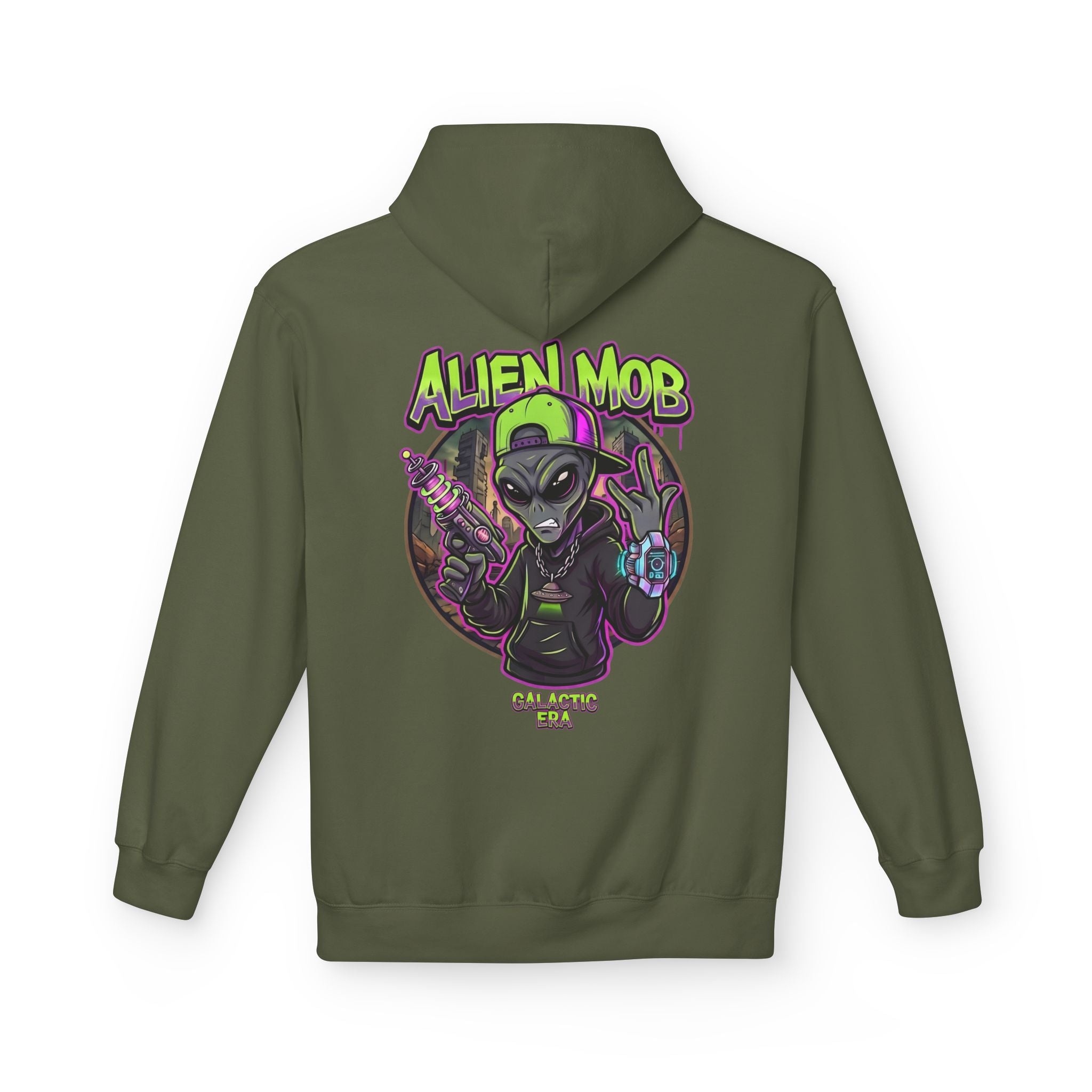 Alien Mob Galactic Era Graphic Alien Hip Hop Pullover Hoodie
