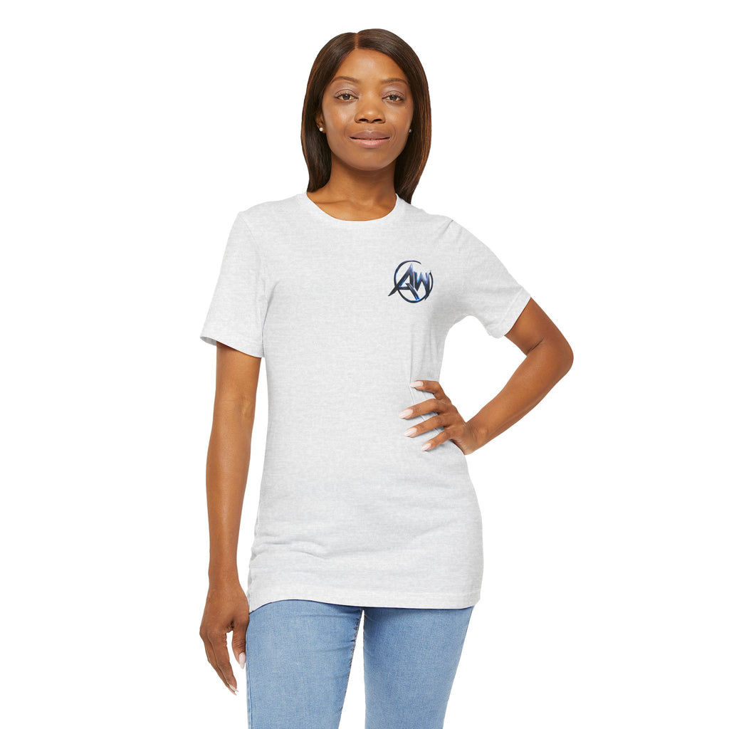 Authentic Cyber Crest Emblem AW Logo Americanwolf Brand Signature Series Soft T-Shirt