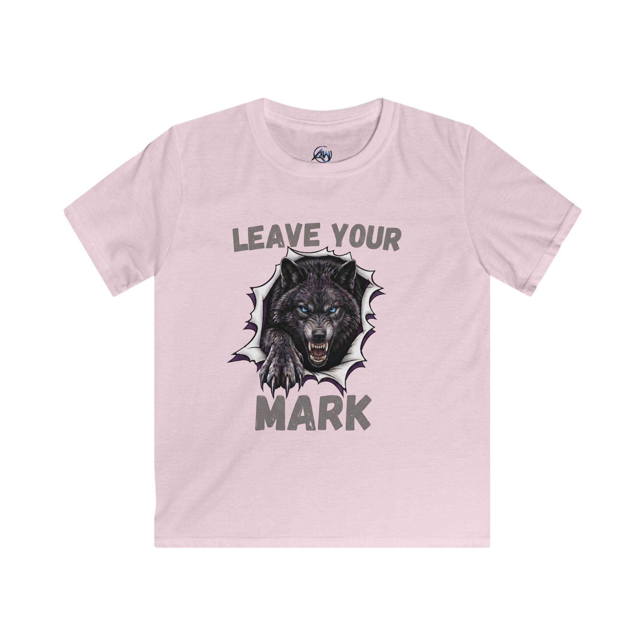Kids "Leave Your Mark"  Fierce Wolf Graphic Tee