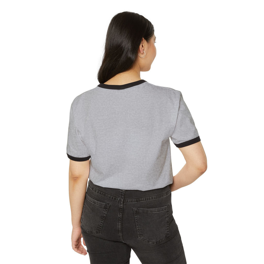Americanwolf-AM Brand Signature Logo Vintage Ringer T-Shirt