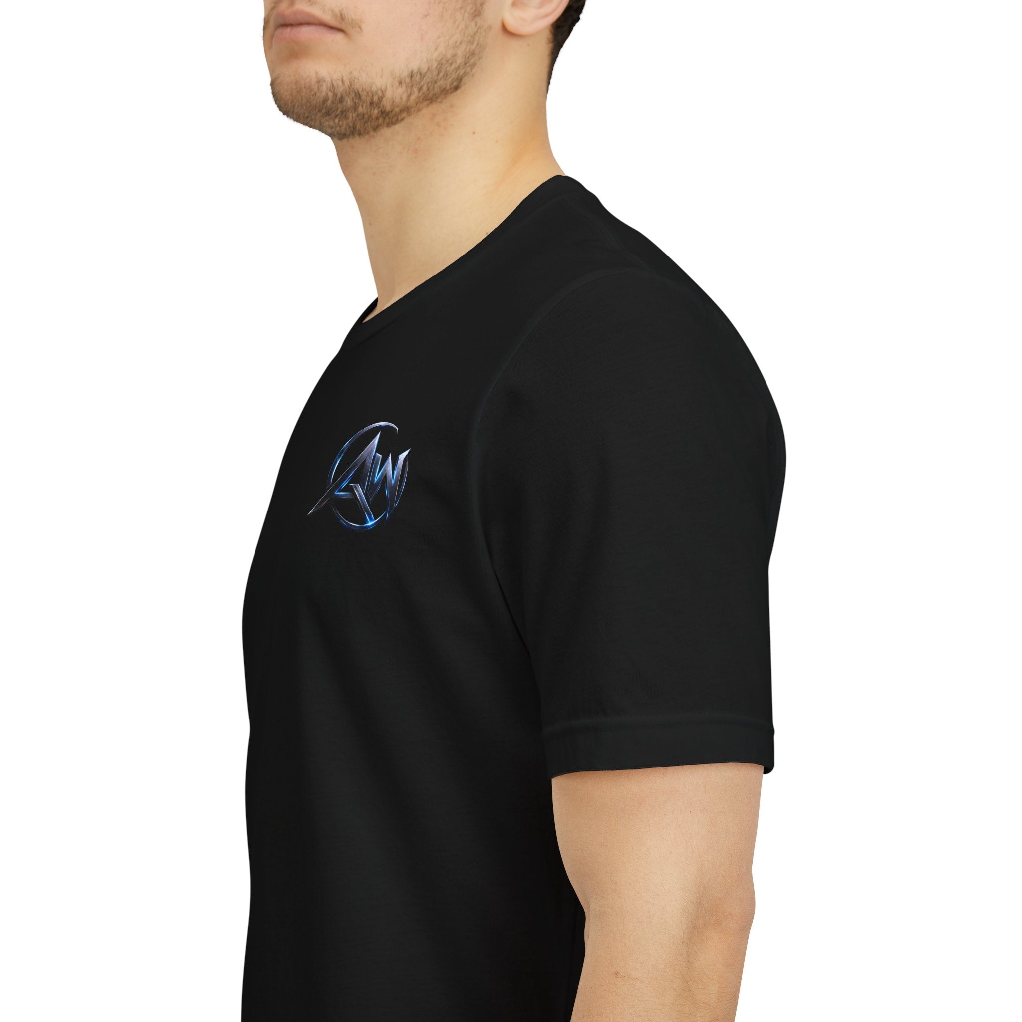 Authentic Cyber Crest Emblem AW Logo Americanwolf Brand Signature Series Soft T-Shirt