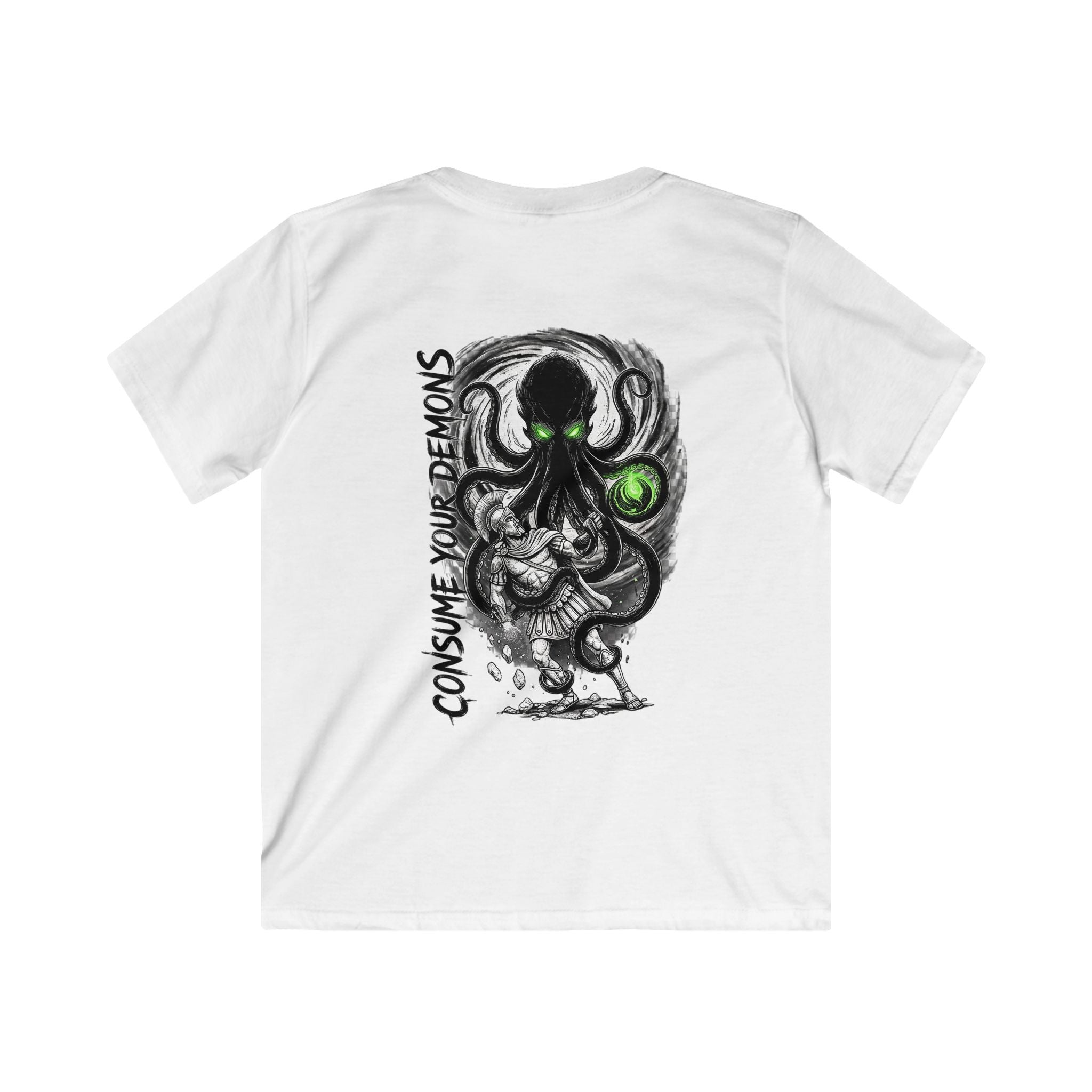 Kids T-Shirt  'Consume Your Demons' The Kraken Octopus Graphic Tee