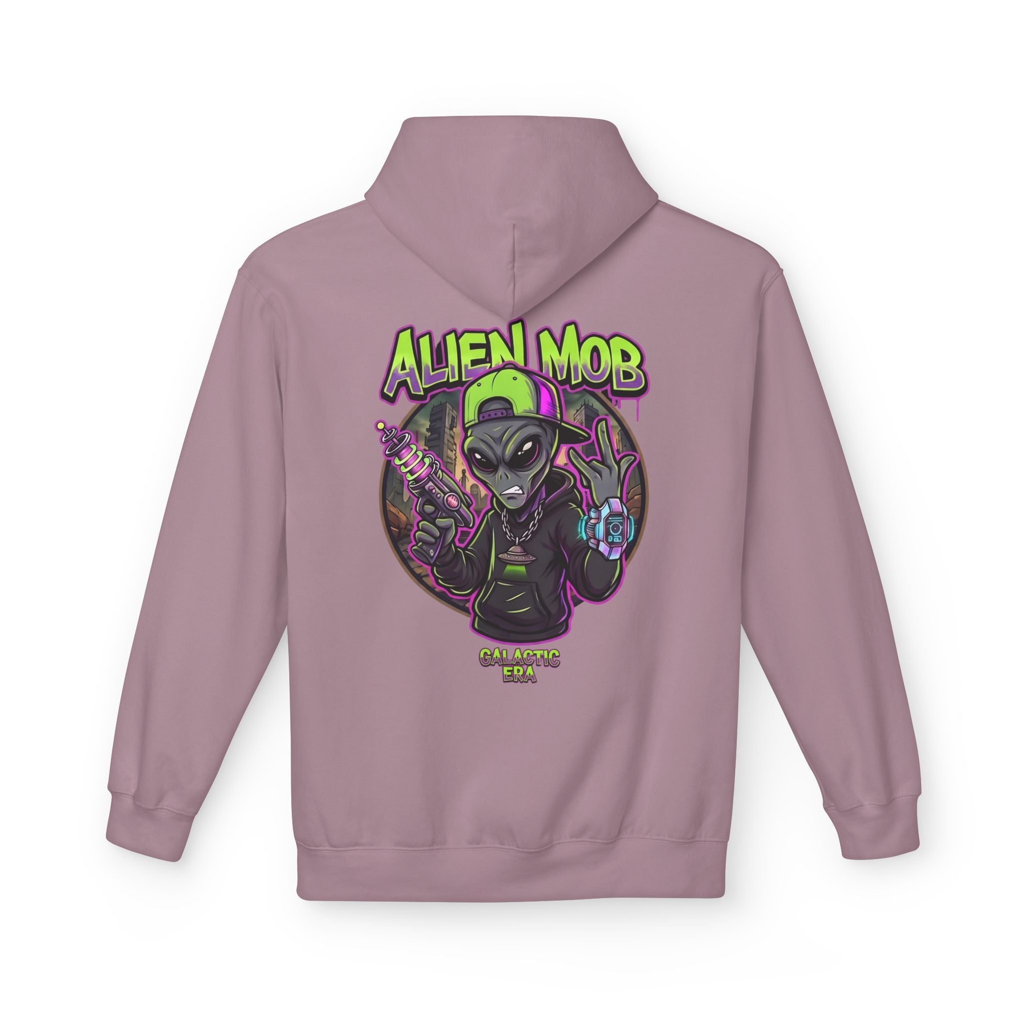 Alien Mob Galactic Era Graphic Alien Hip Hop Pullover Hoodie