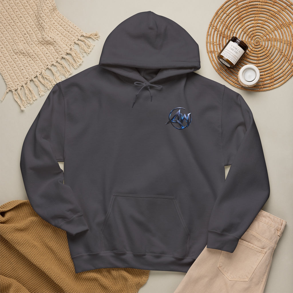 Black Wolf Hoodie "Leave Your Mark" Cyber Crest AW Signature Emblem Pullover drawstring Sweater