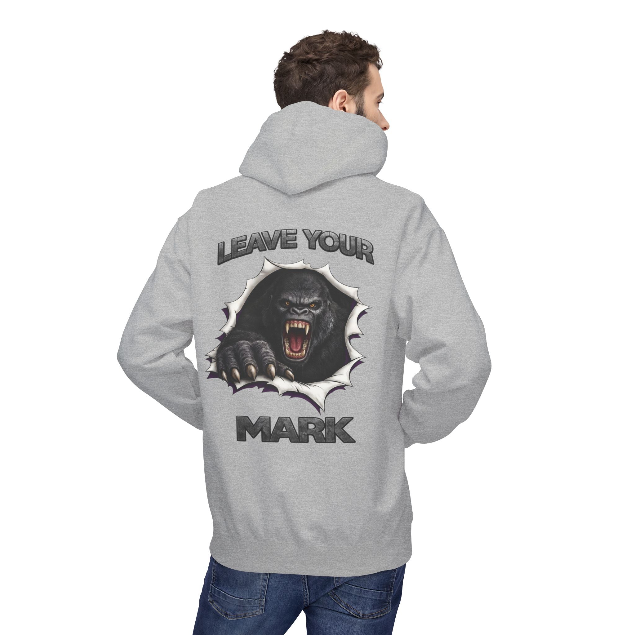 Gorilla 'Leave Your Mark'  Bold Graphic Cyber Crest AW Signature Emblem Fleece Pullover