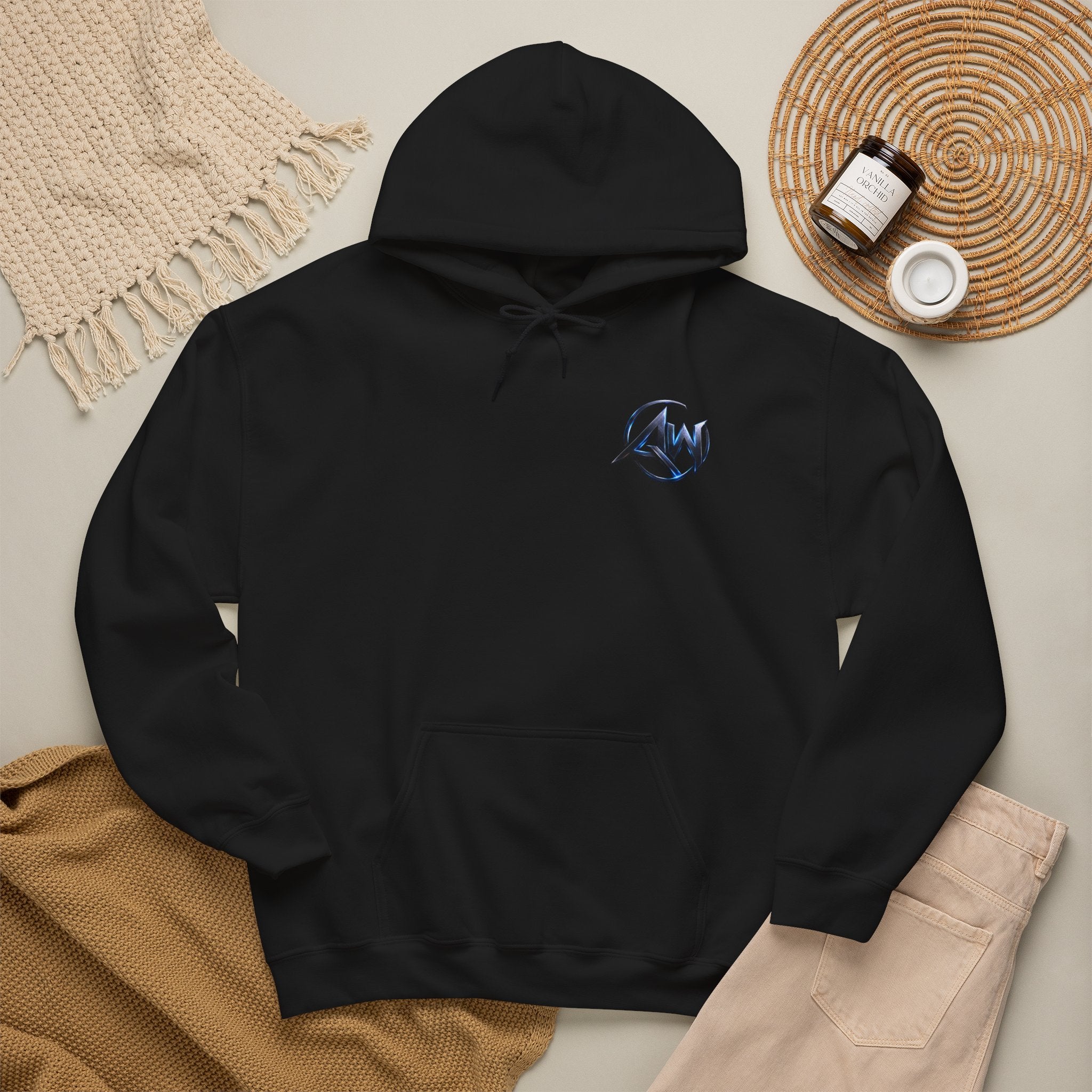 Hyena Baseball Graphic Sports Hoodie  "Leave Your Mark" Cyber Crest AW Signature Emblem Logo Pullover Drawstring Sweater