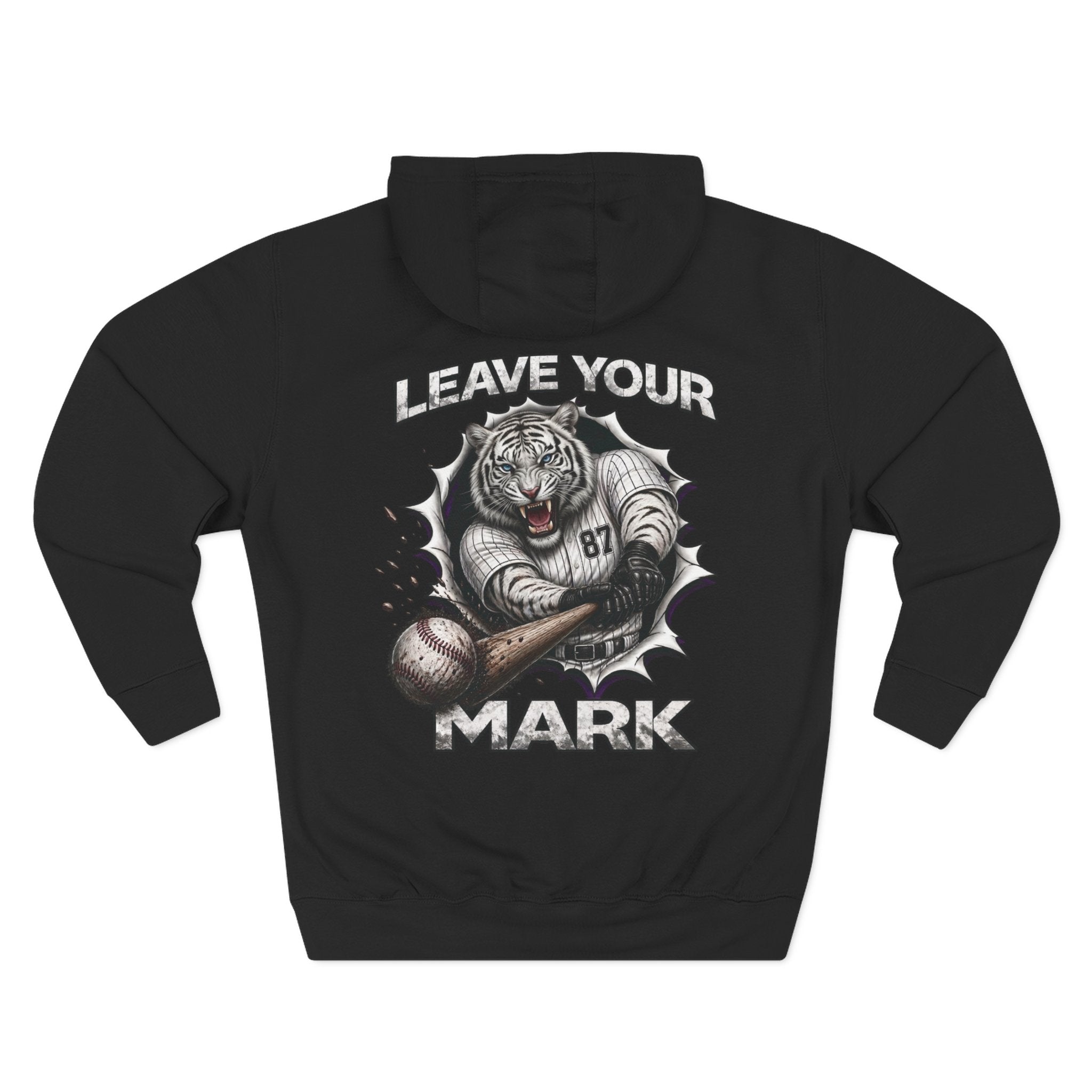 White Tiger Graphic Basesball Sweater “Leave Your Mark” 87 Series Limited Edition Hoodie.