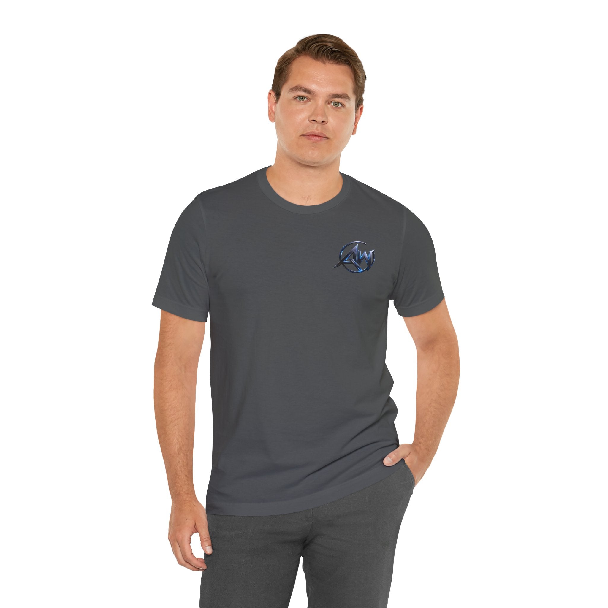 Authentic Cyber Crest Emblem AW Logo Americanwolf Brand Signature Series Soft T-Shirt