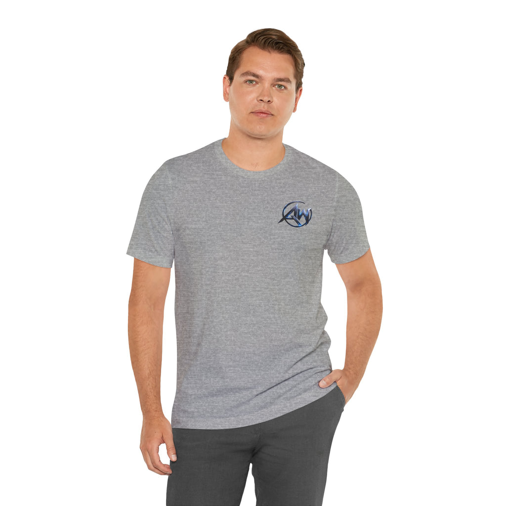 Authentic Cyber Crest Emblem AW Logo Americanwolf Brand Signature Series Soft T-Shirt