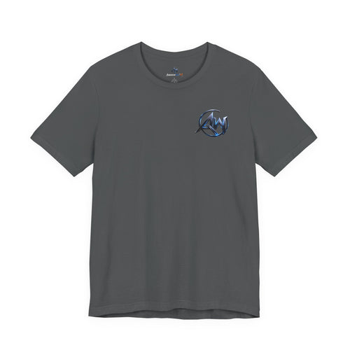 Authentic Cyber Crest Emblem AW Logo Americanwolf Brand Signature Series Soft T-Shirt