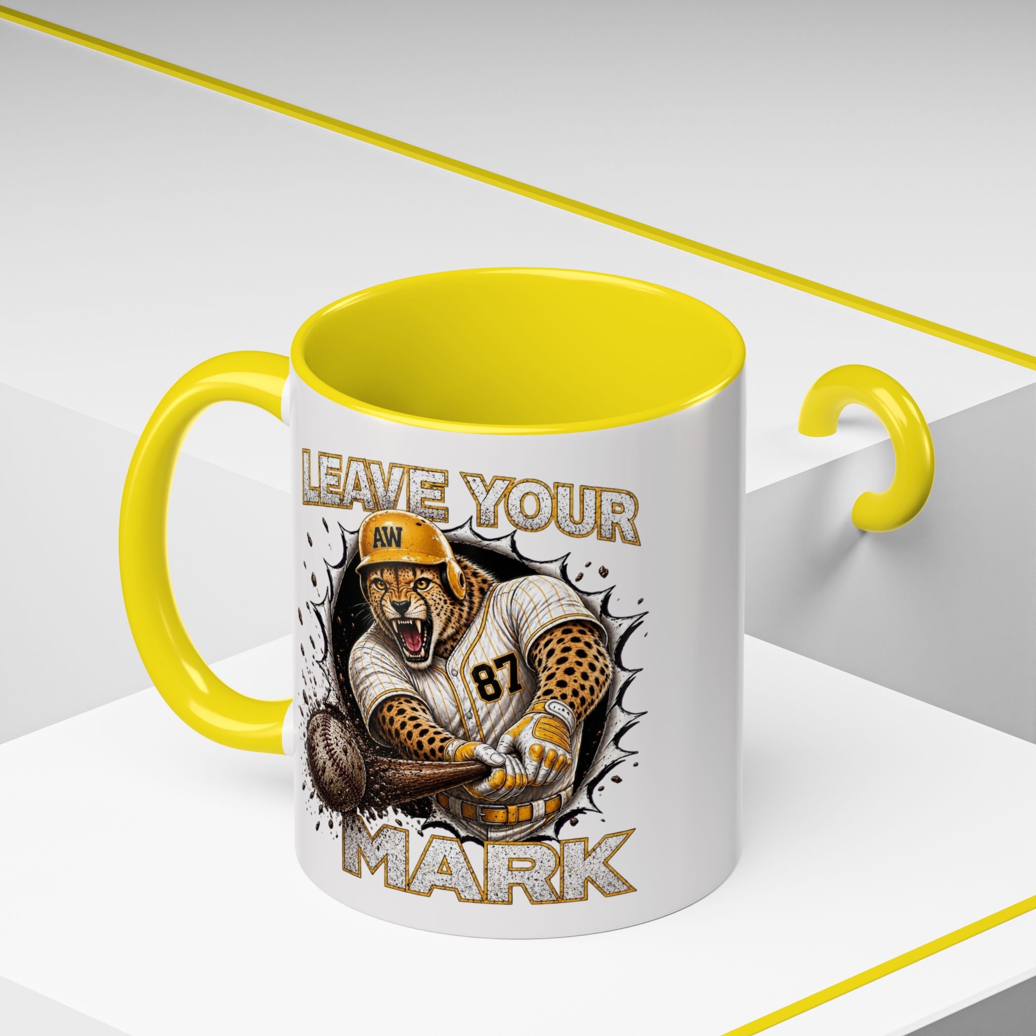 Hyena Baseball Leave Your Mark Baseball Sports Ceramic Accent Coffee Mug