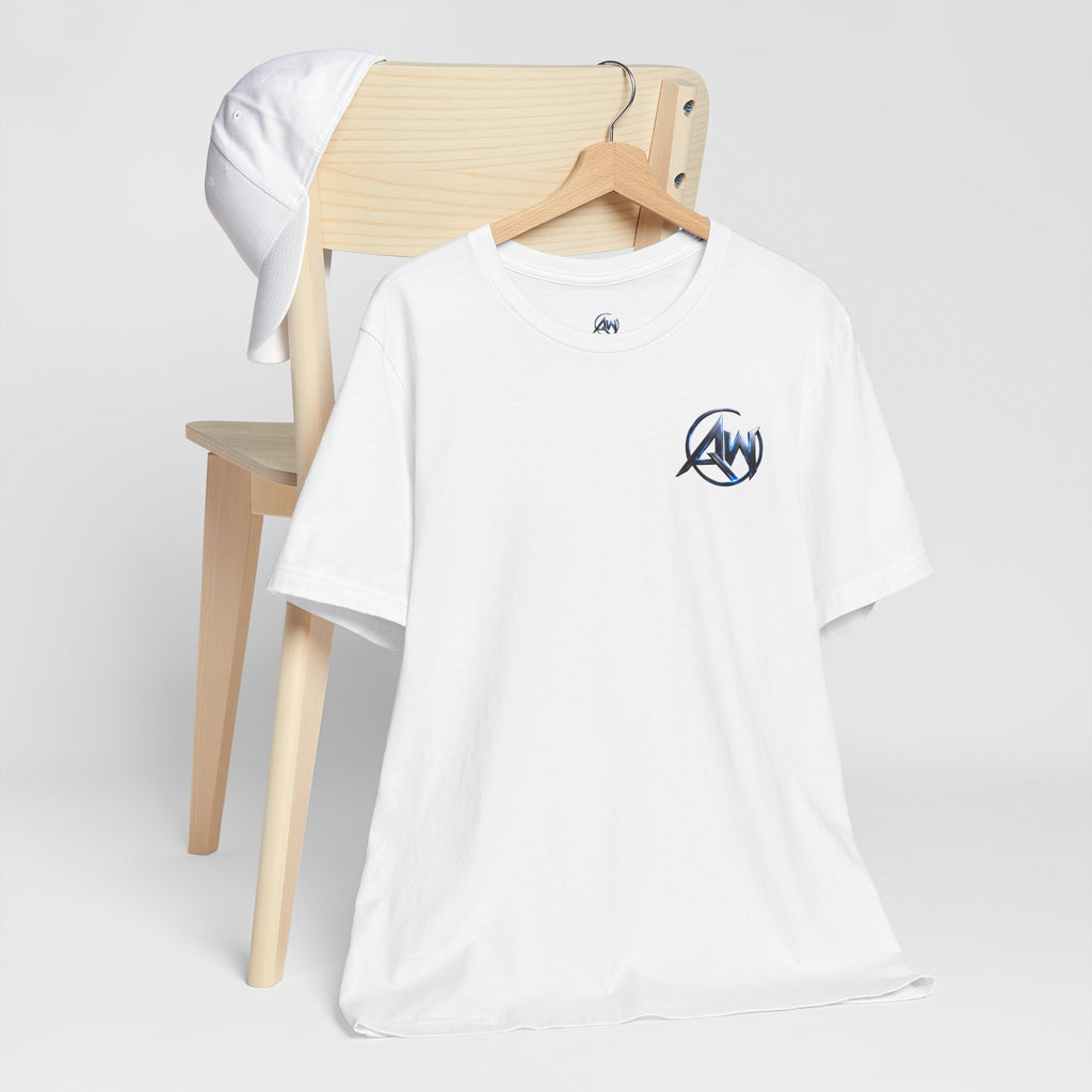 Authentic Cyber Crest Emblem AW Logo Americanwolf Brand Signature Series Soft T-Shirt