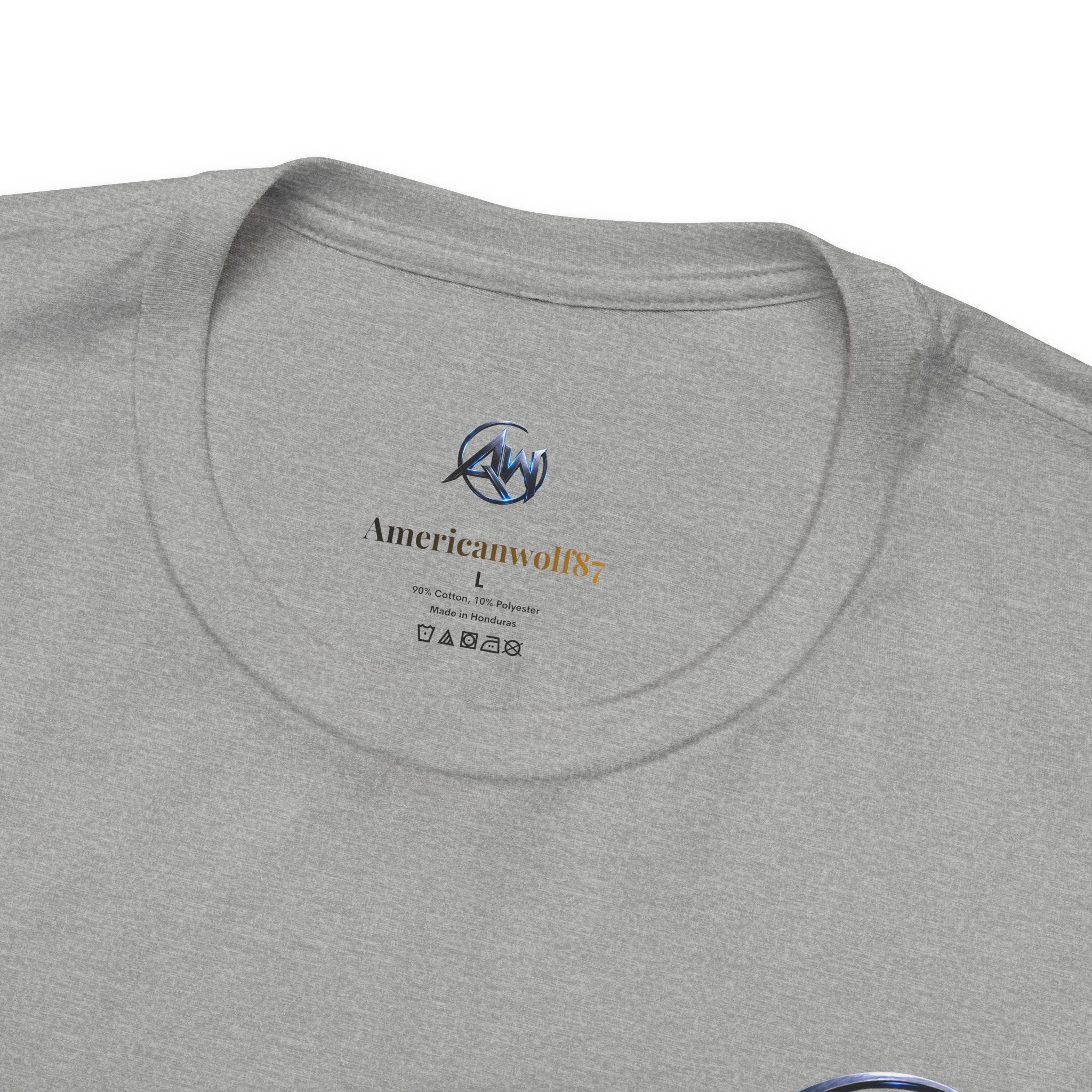 Authentic Cyber Crest Emblem AW Logo Americanwolf Brand Signature Series Soft T-Shirt