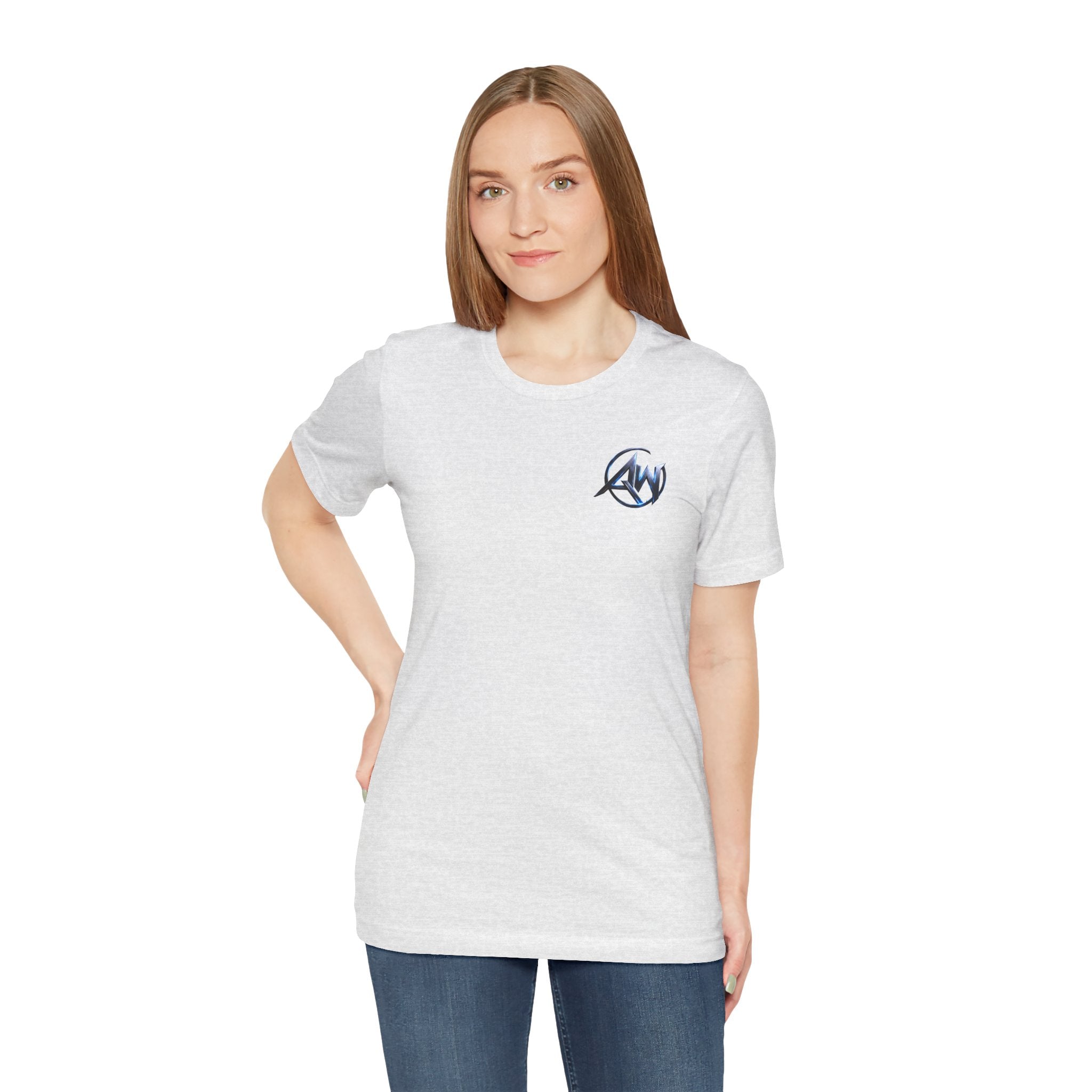 Authentic Cyber Crest Emblem AW Logo Americanwolf Brand Signature Series Soft T-Shirt