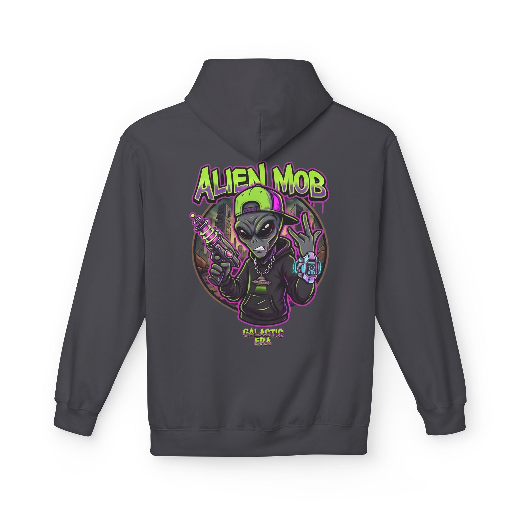 Alien Mob Galactic Era Graphic Alien Hip Hop Pullover Hoodie