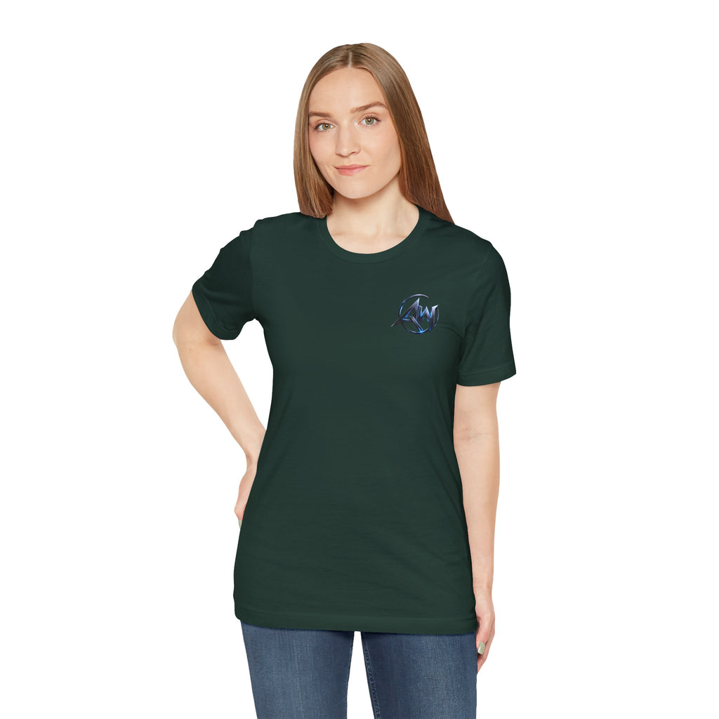 Authentic Cyber Crest Emblem AW Logo Americanwolf Brand Signature Series Soft T-Shirt