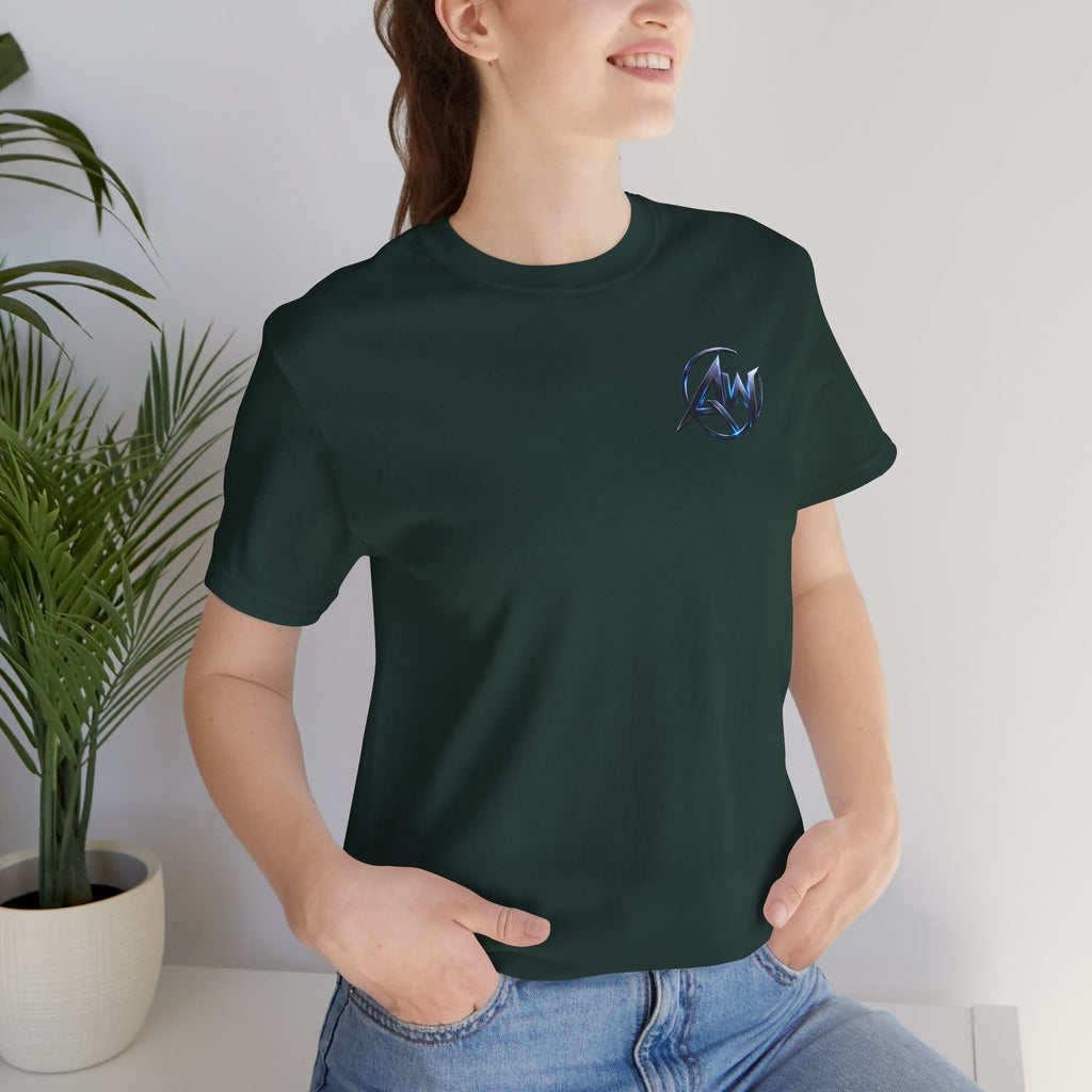 Authentic Cyber Crest Emblem AW Logo Americanwolf Brand Signature Series Soft T-Shirt