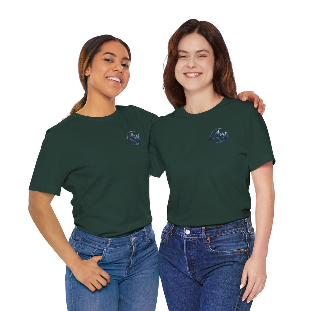 Authentic Cyber Crest Emblem AW Logo Americanwolf Brand Signature Series Soft T-Shirt