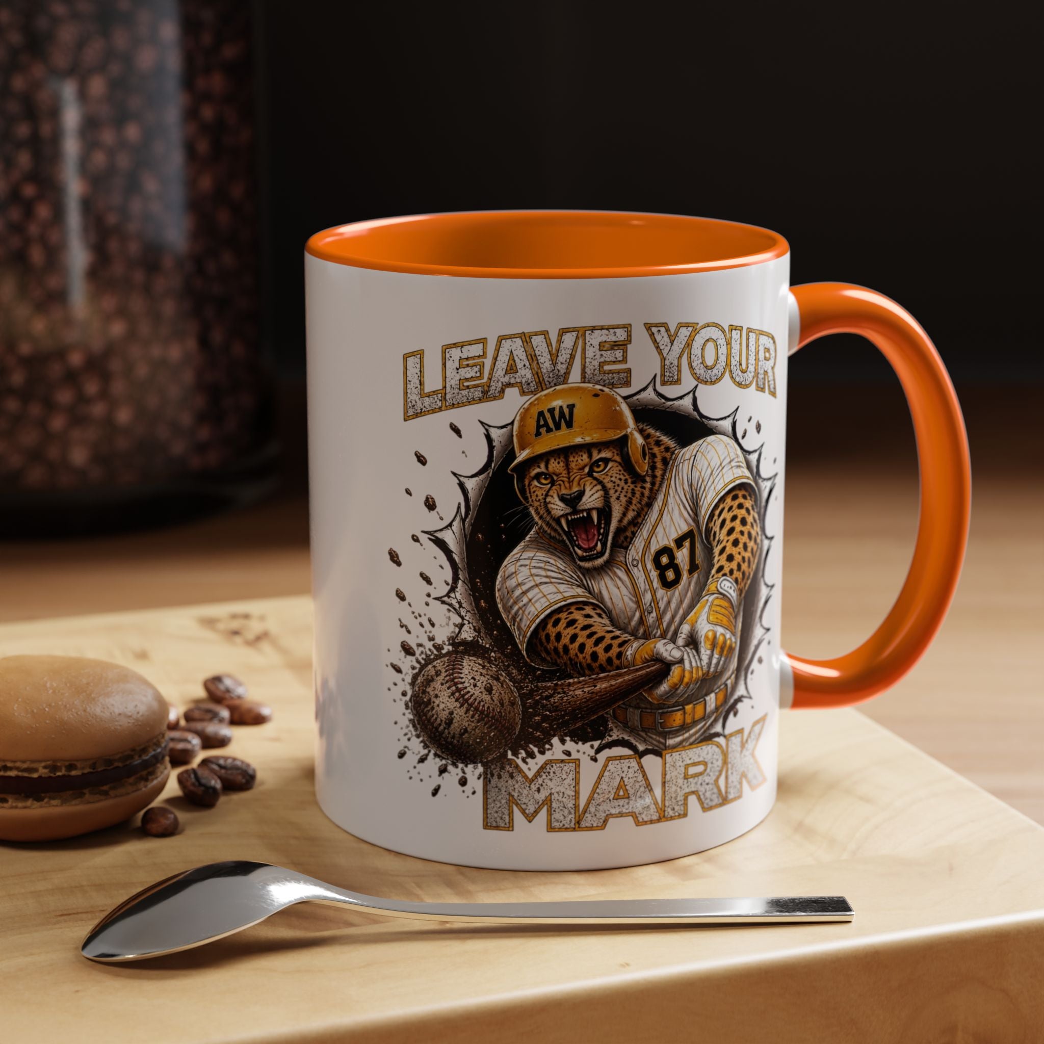 Hyena Baseball Leave Your Mark Baseball Sports Ceramic Accent Coffee Mug