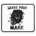 Black Graphic Wolf  "Leave Your Mark" Gaming Mouse Pad