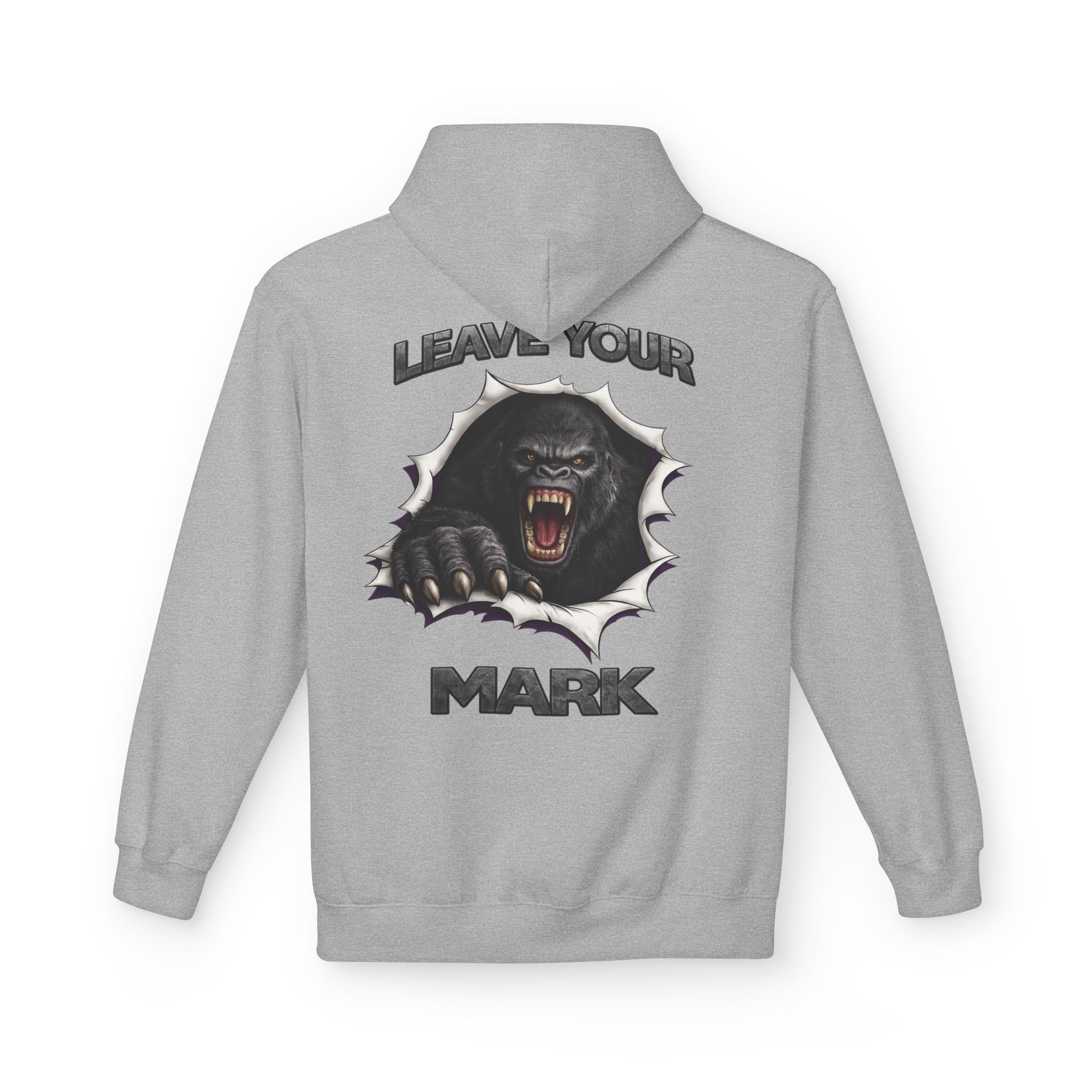 Gorilla 'Leave Your Mark'  Bold Graphic Cyber Crest AW Signature Emblem Fleece Pullover