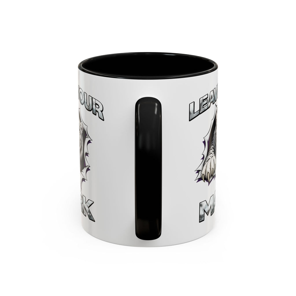 Wild White Tiger "Leave Your Mark" Fierce Animal Accent Coffee Mug