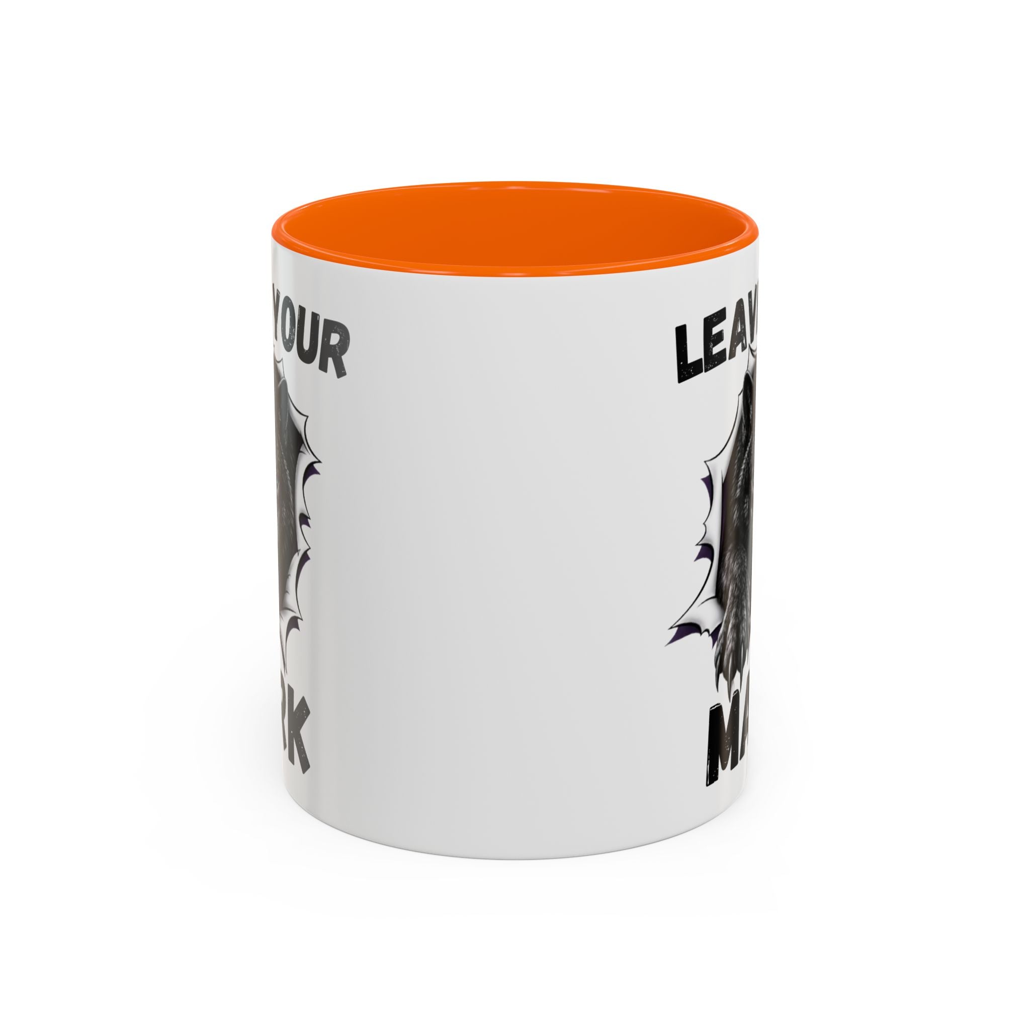 Wild Black Wolf "Leave Your Mark" Fierce Animal Accent Coffee Mug